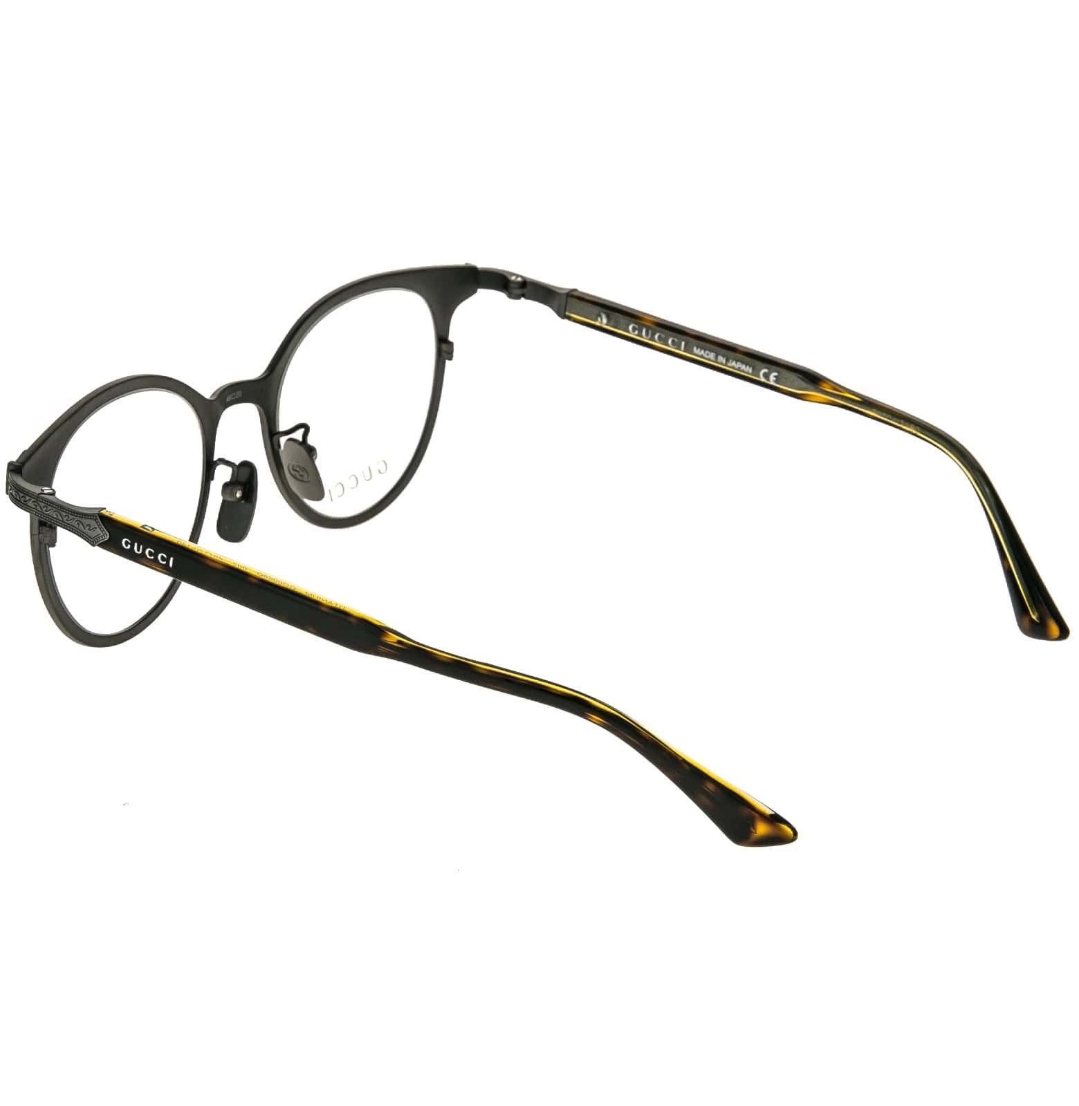 Gucci GUCCI GG0068O 0068 Titanium Brown Gold Eyeglasses 002 Size ONE SIZE - 9 Thumbnail