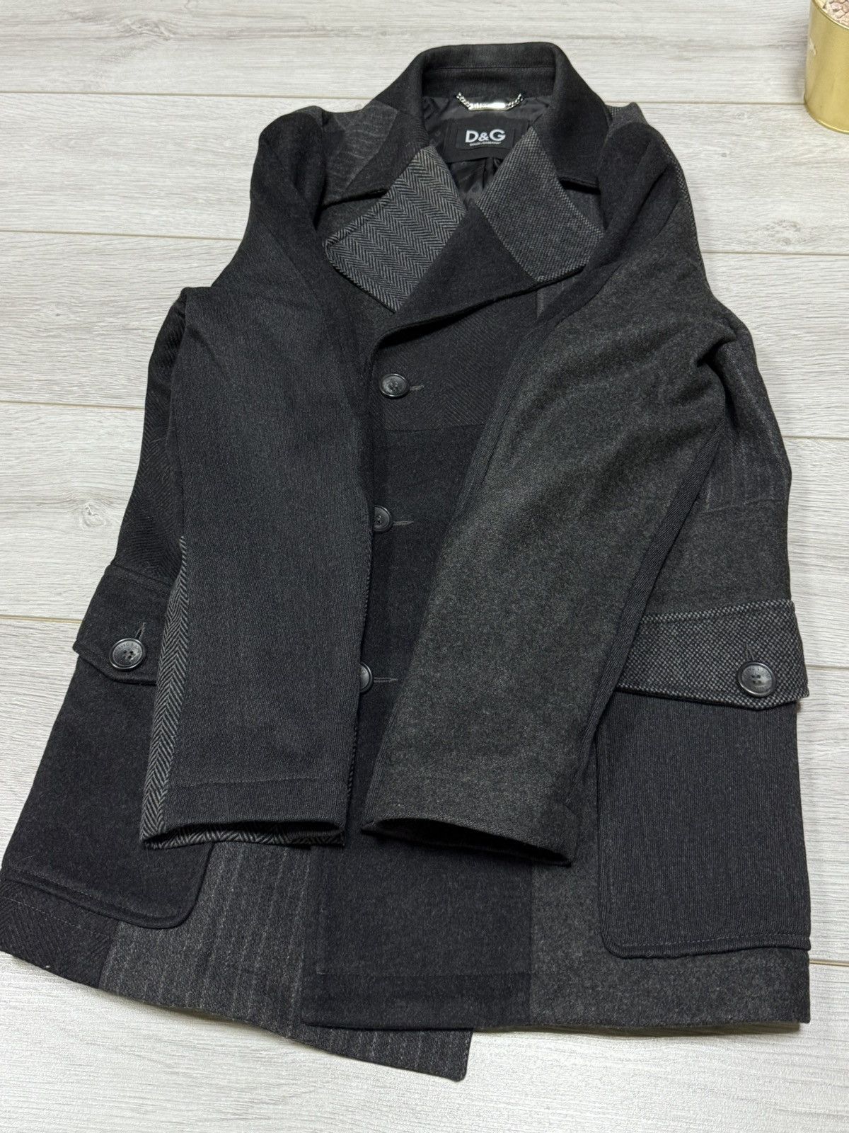 Dolce & Gabbana D&G Patchwork Wool Double-Breasted Coat, Size 48 Dolce Size US M / EU 48-50 / 2 - 9 Thumbnail