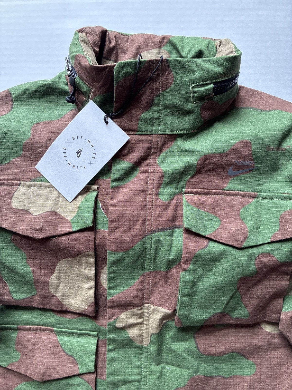 Nike × Off-White Nike x Off-White Women NRG Camo Jacket Sz M Size M / US 6-8 / IT 42-44 - 13 Thumbnail