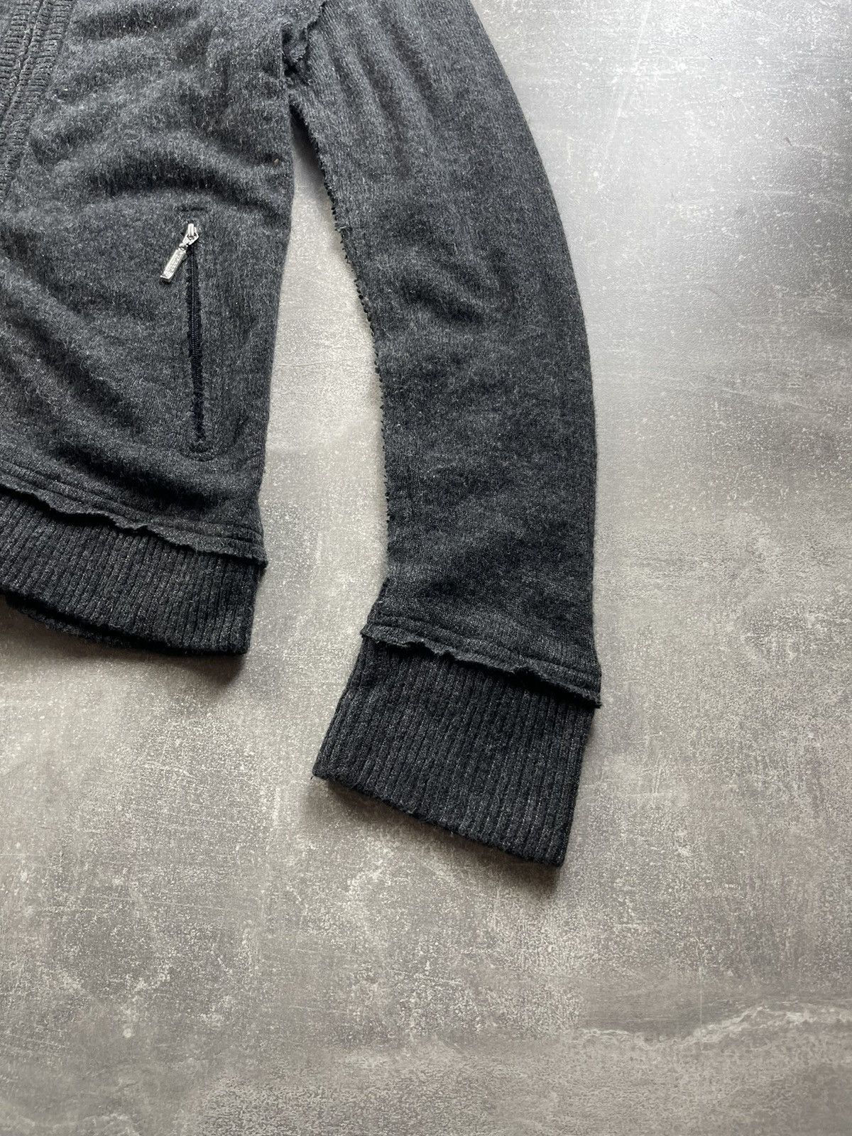 Burberry × Vintage Burrbery Black Label Wool Zip Cardigan Avant Garde Sweater Size US L / EU 52-54 / 3 - 4 Thumbnail