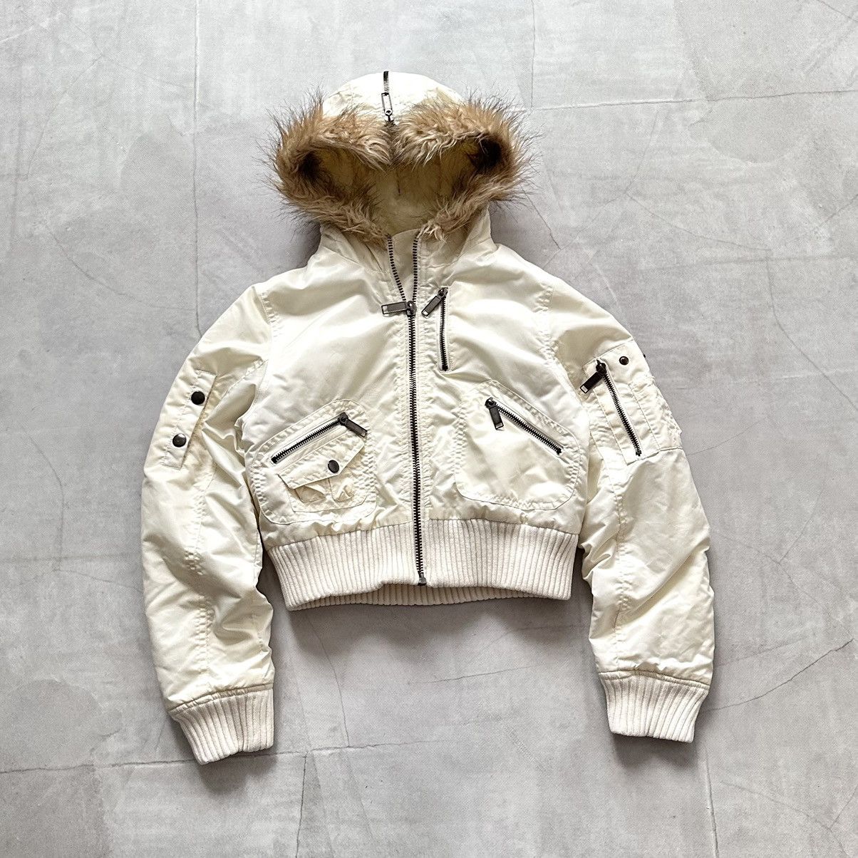 Hysteric Glamour × Undercover Punk Crop Bomber Jacket Faux Fur LGB If Six Was Nine Vibe Size XXS / US 00 / IT 34 - 1 Thumbnail