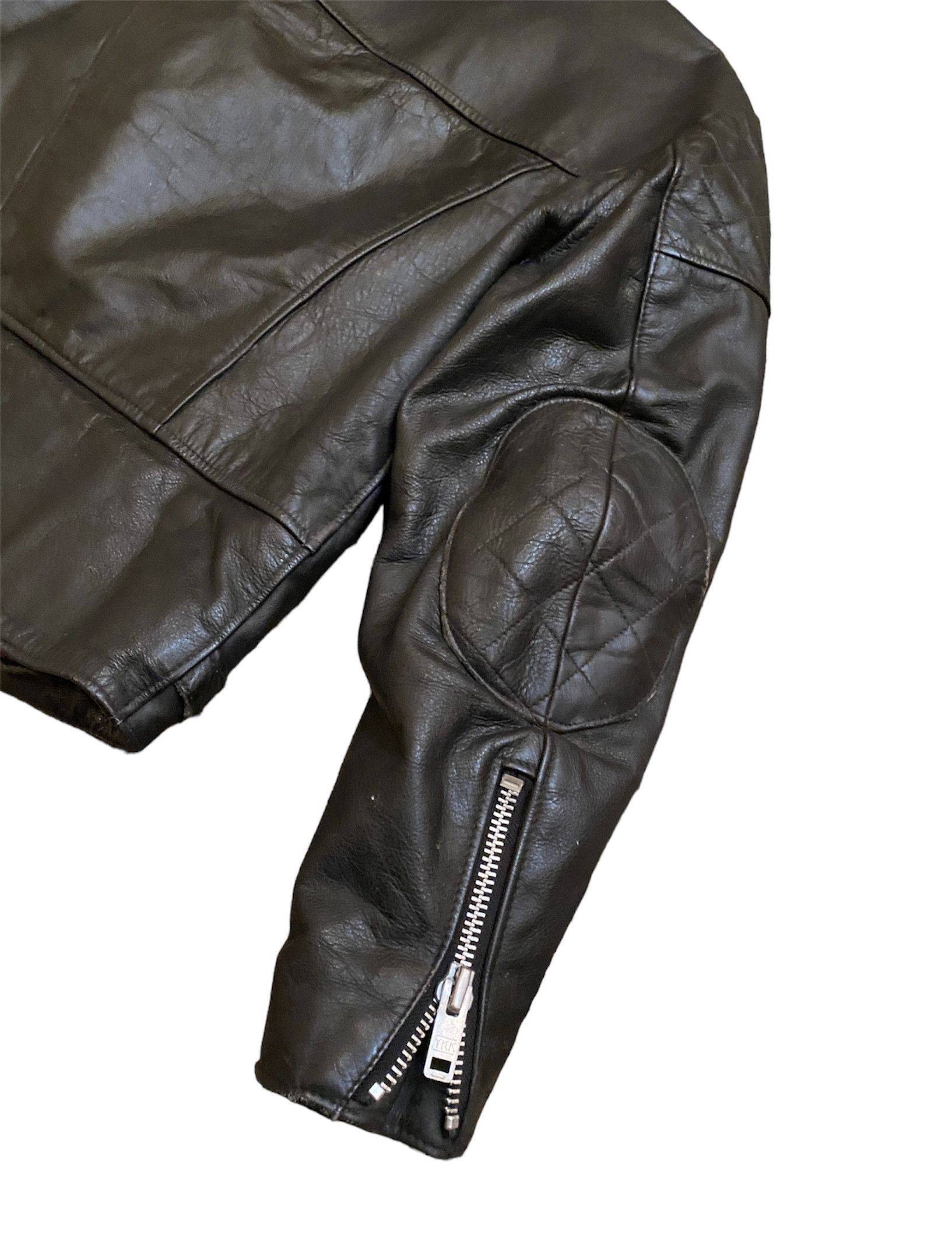 Vintage Rare Vintage UK 80s Wolf Leathers Biker Jacket Cafe Racer Size US L / EU 52-54 / 3 - 10 Thumbnail