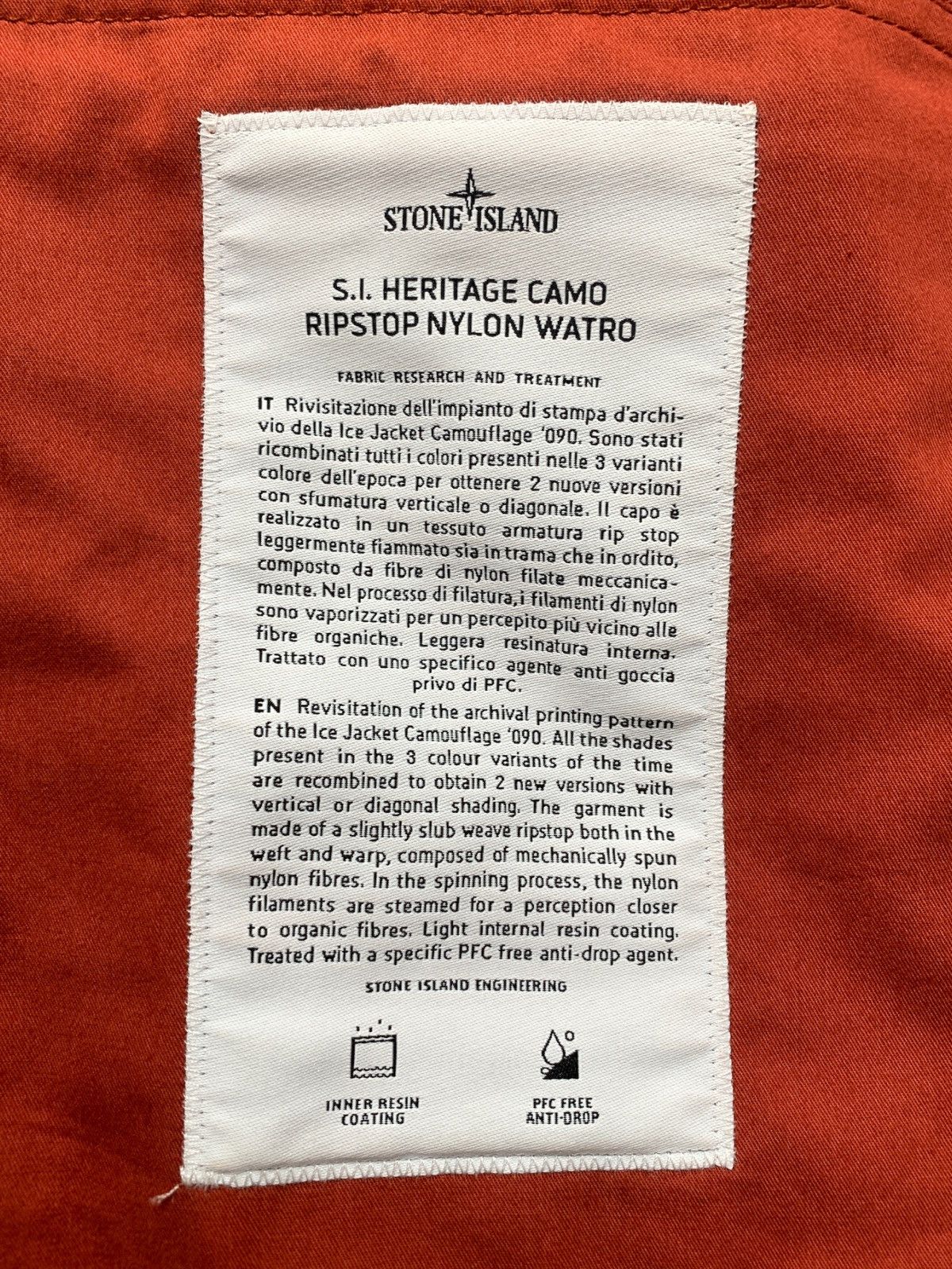 Stone Island Heritage camo ripstop nylon watro jacket Size US L / EU 52-54 / 3 - 12 Thumbnail