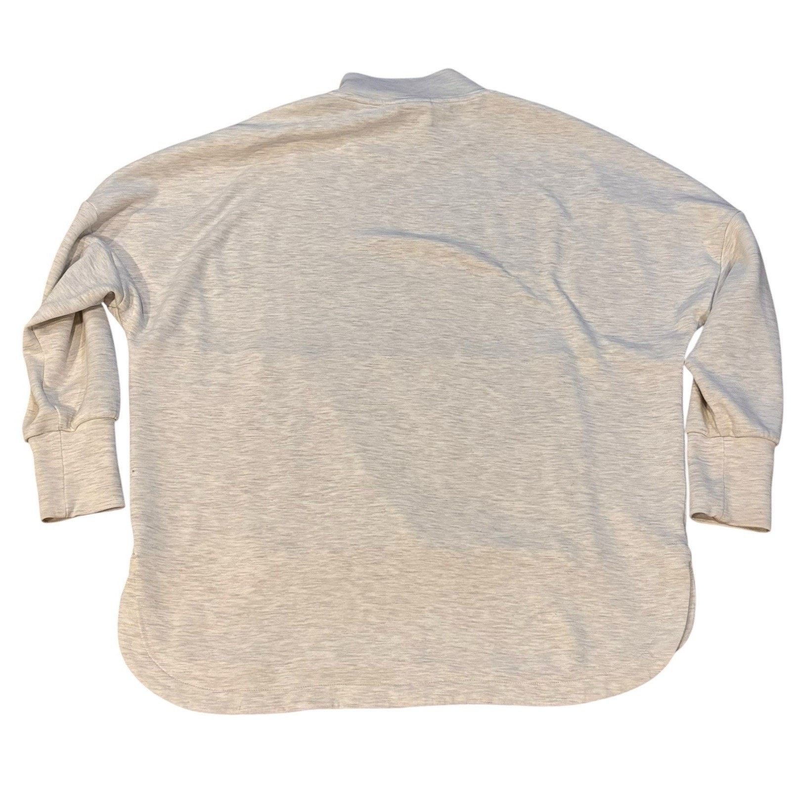 Varley Varley Bay Mock Neck Sweatshirt Medium Ivory Marl So Soft Size M / US 6-8 / IT 42-44 - 6 Thumbnail