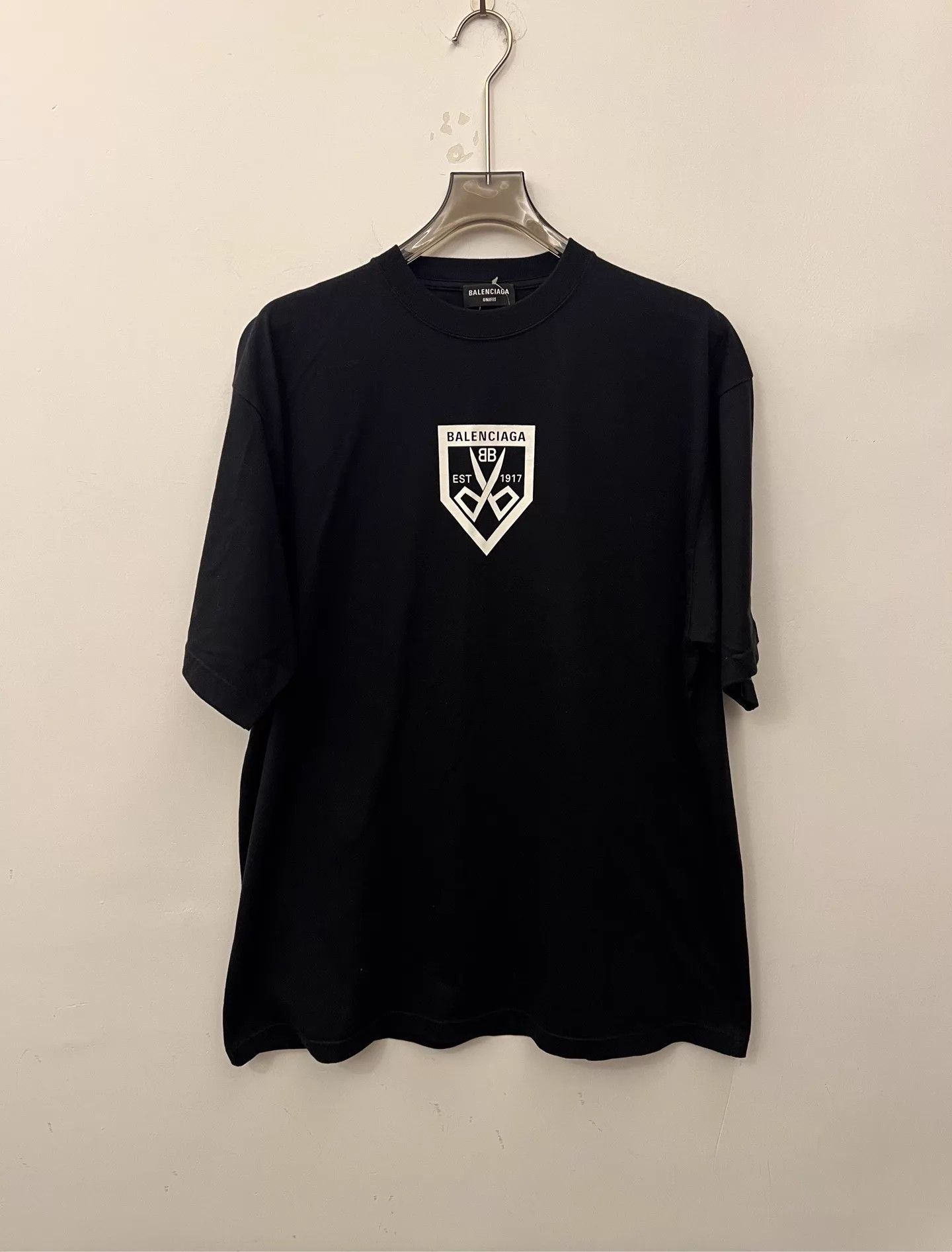 Balenciaga Balenciaga Logo Print Crewneck SS Tee Men's Black S Size US S / EU 44-46 / 1 - 1 Thumbnail