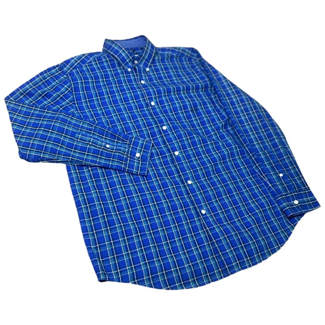 Chaps Chaps Mens Large Blue Plaid Button-Down Long Sleeve Shirt Size US L / EU 52-54 / 3 - 2 Thumbnail