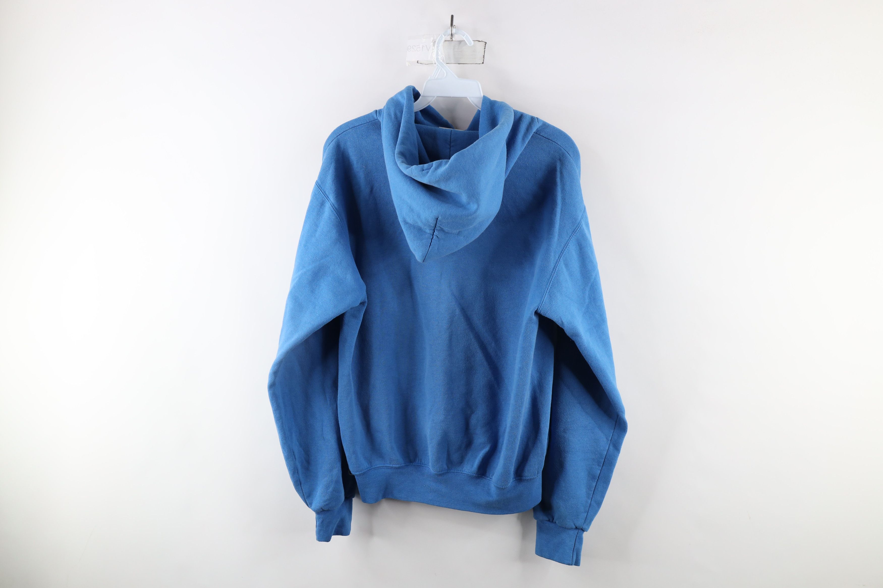 Champion × Vintage Vintage 90s Champion Faded Blank Hoodie Sweatshirt Blue Size US S / EU 44-46 / 1 - 9 Thumbnail