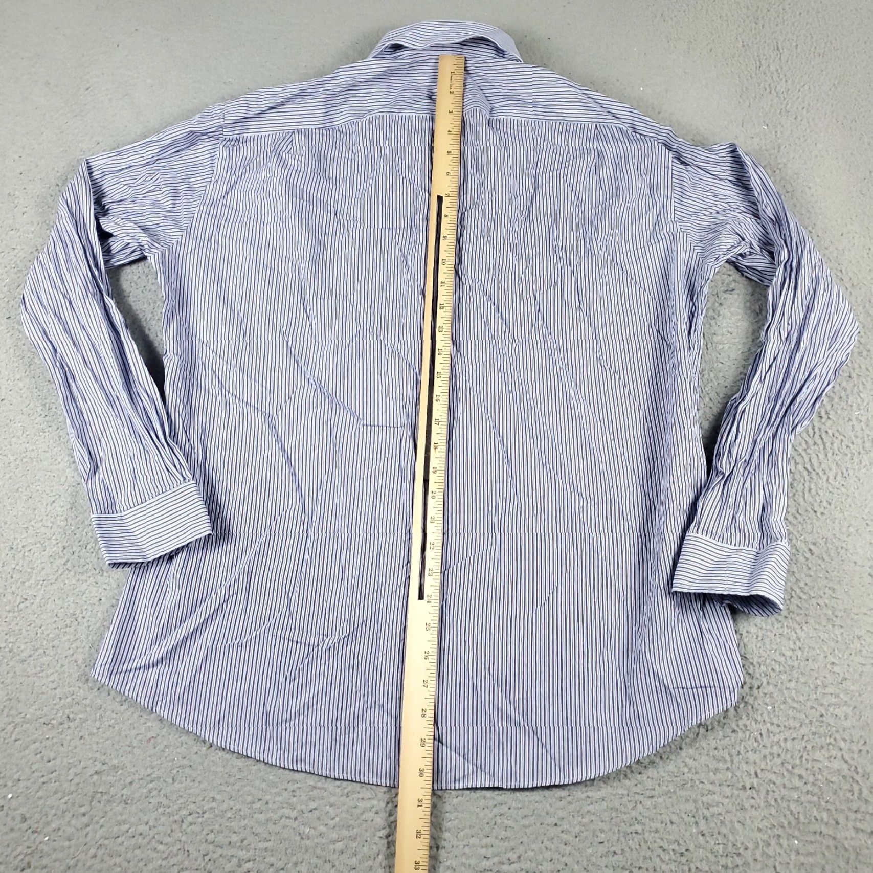 Ben Sherman Ben Sherman Shirt Mens XL Blue Striped Long Sleeve Button-Down Cotton Size US XL / EU 56 / 4 - 3 Thumbnail