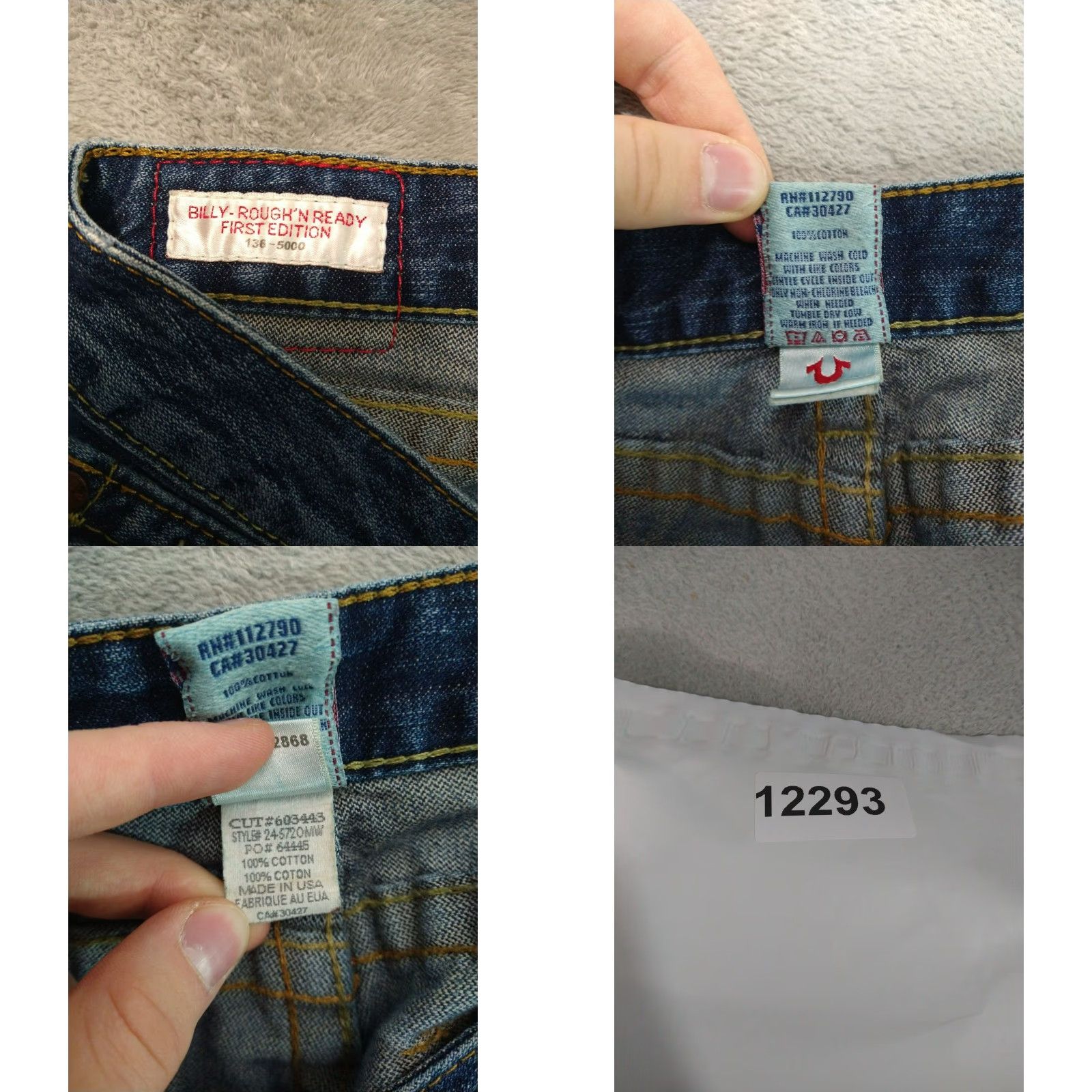 True Religion True Religion Jeans Womens 28 Blue Denim Billy Bootcut 5-Pocket Regular Inseam 30.5 in USA World Tour Vintage No Size 28" / US 6 / IT 42 - 8 Thumbnail
