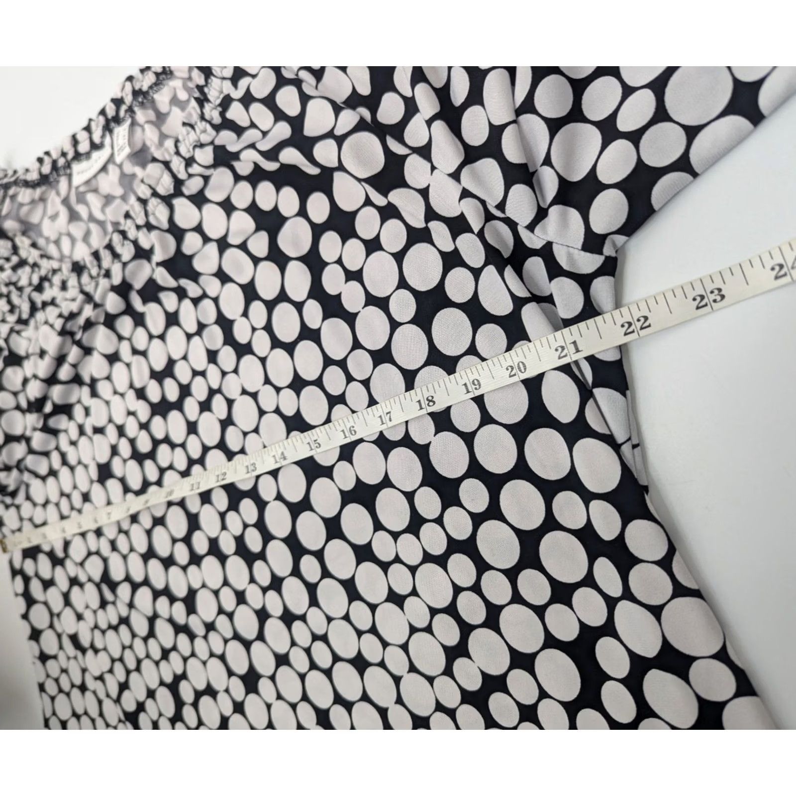 Vintage Susan Graver Tunic Pullover Liquid Knit Polka Dot White Black XS? Size L / US 10 / IT 46 - 6 Thumbnail