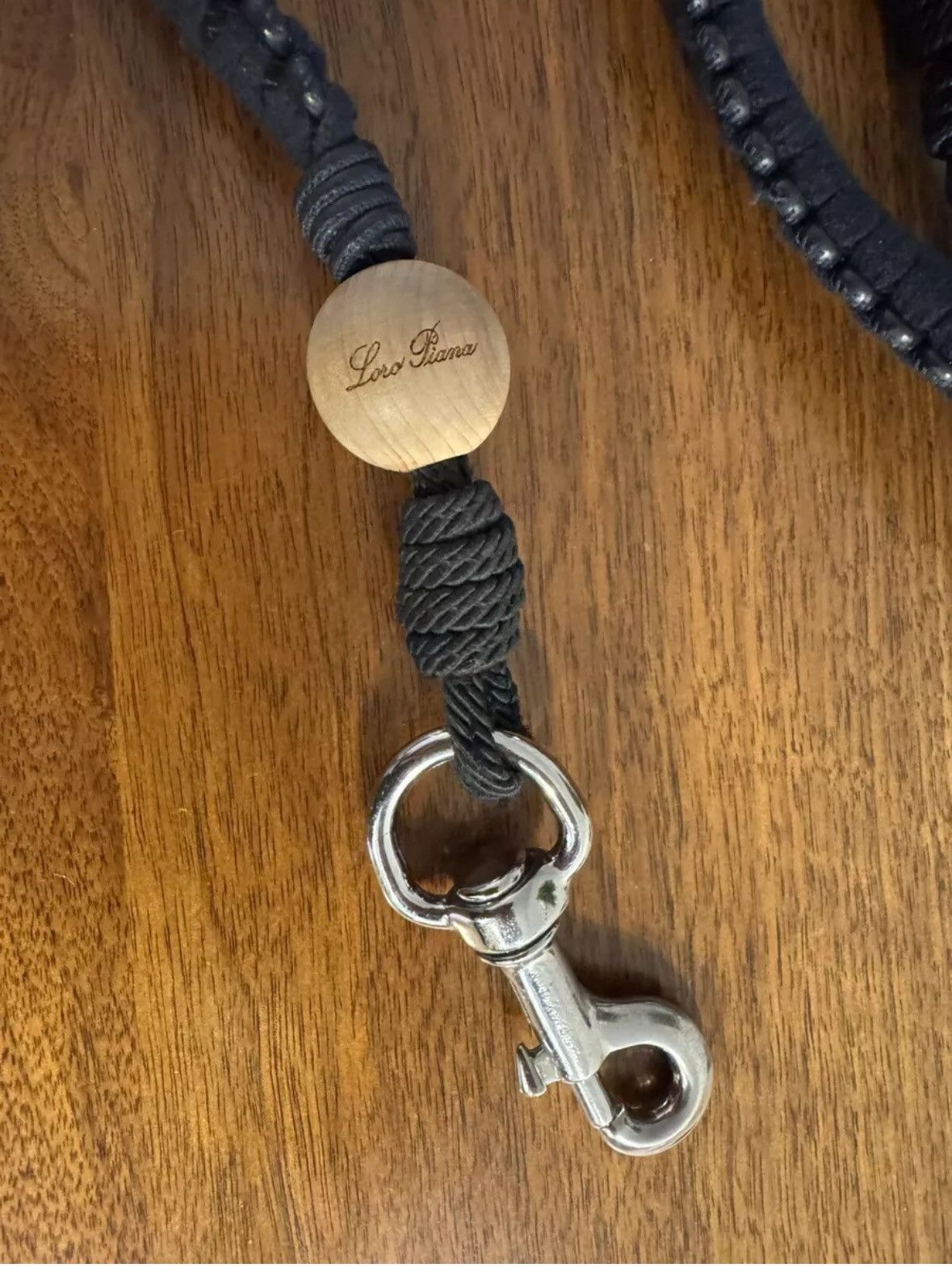 Loro Piana Loro Piana Dog Leash Deep Navy Blue Cashmere and Leather Size ONE SIZE - 2 Thumbnail