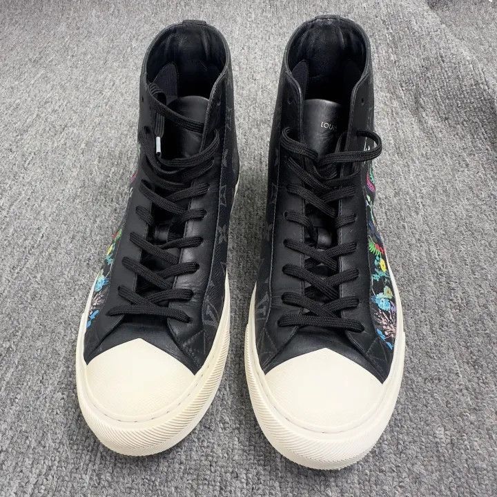 Louis Vuitton Louis Vuitton Tattoo Monogram Eclipse High-Top Sneakers -25 Size US 8.5 / EU 41-42 - 2 Thumbnail