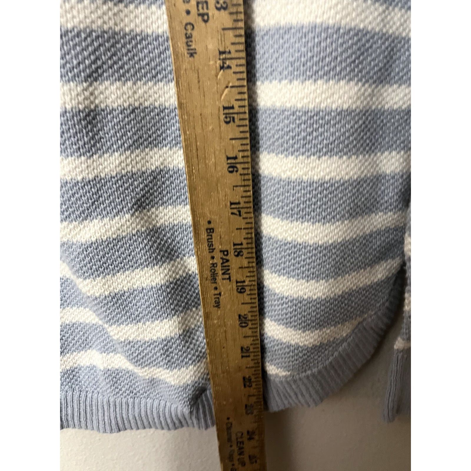 Gap VINTAGE GAP Shirt XS Women White & Blue Striped Crew Neck Pullover 669964-04 Logo Cotton Knit Winter Spring Summer Fall Womens Size XS / US 0-2 / IT 36-38 - 4 Thumbnail