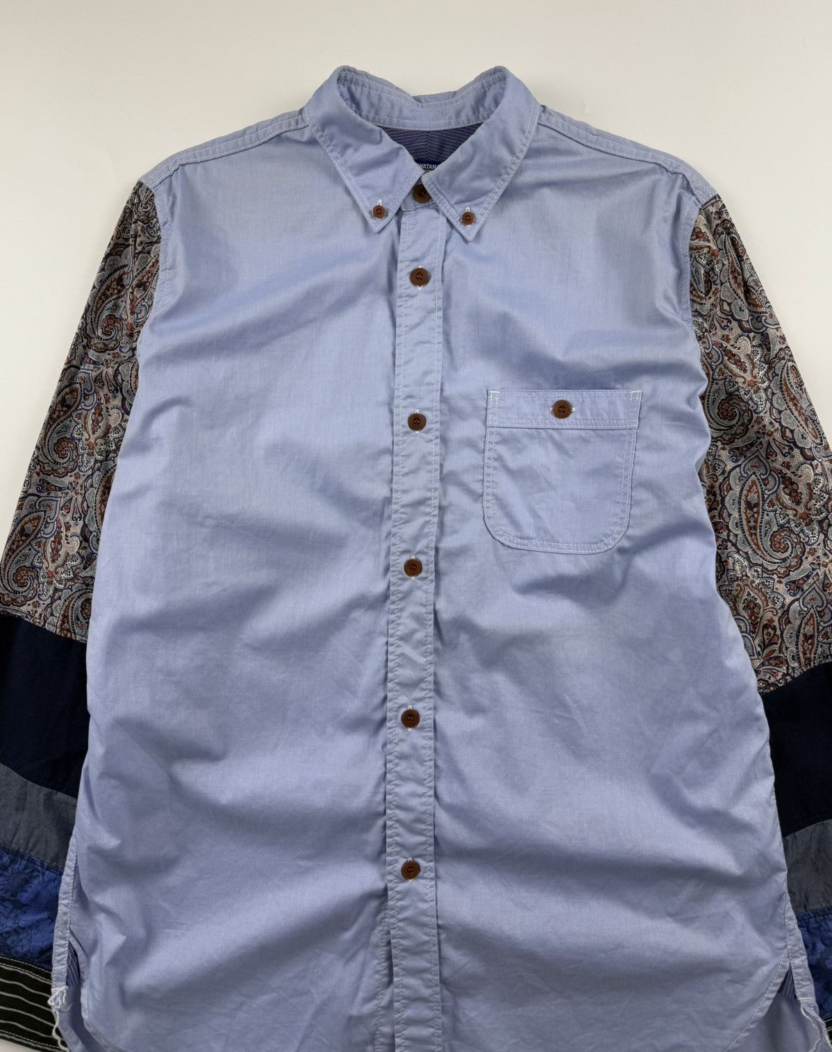 Junya Watanabe Junya Watanabe Patchwork Sleeve Shirt Size US L / EU 52-54 / 3 - 5 Thumbnail