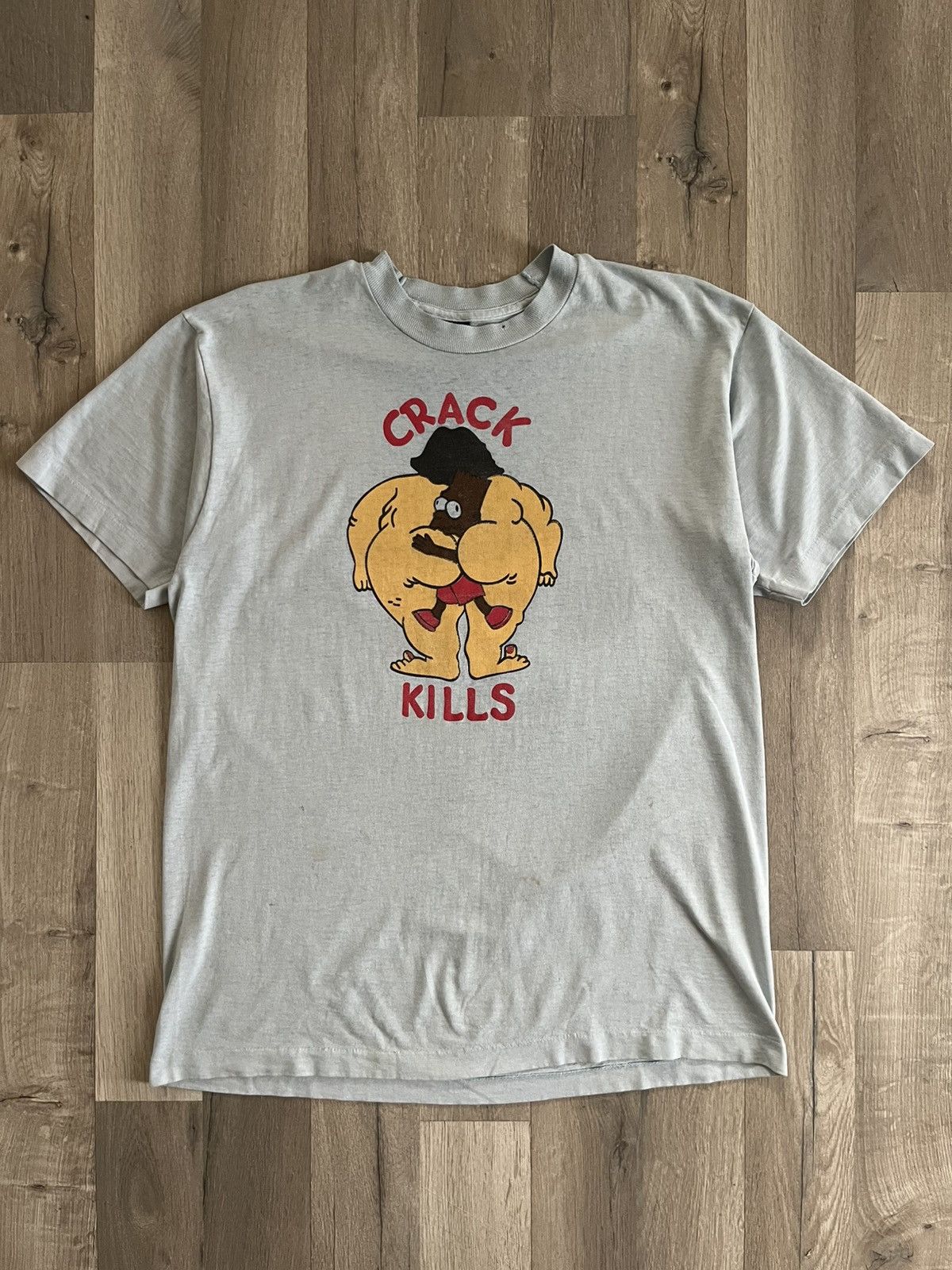Other Vintage Bootleg Bart “Crack Kills” Tee Size US L / EU 52-54 / 3 - 1 Thumbnail