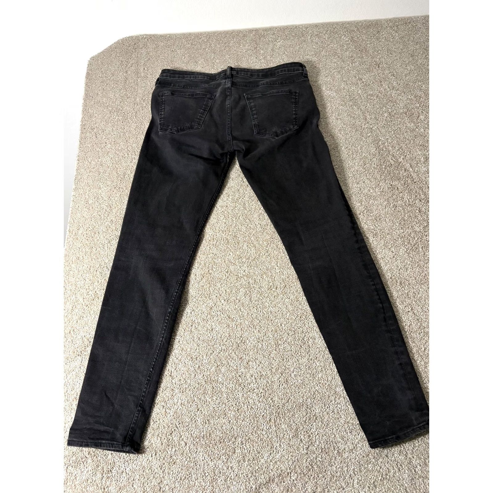 Zara Zara Womens Jeans Black Charcoal Wash Skinny Slim Fit Stretch Denim 10 30x27 Size 32" / US 10 / IT 46 - 6 Thumbnail
