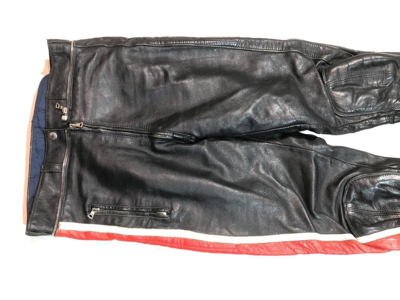 Japanese Brand × Leather Vintage RaRe Racing Moto Leather Pants Size US 28 / EU 44 - 4 Thumbnail