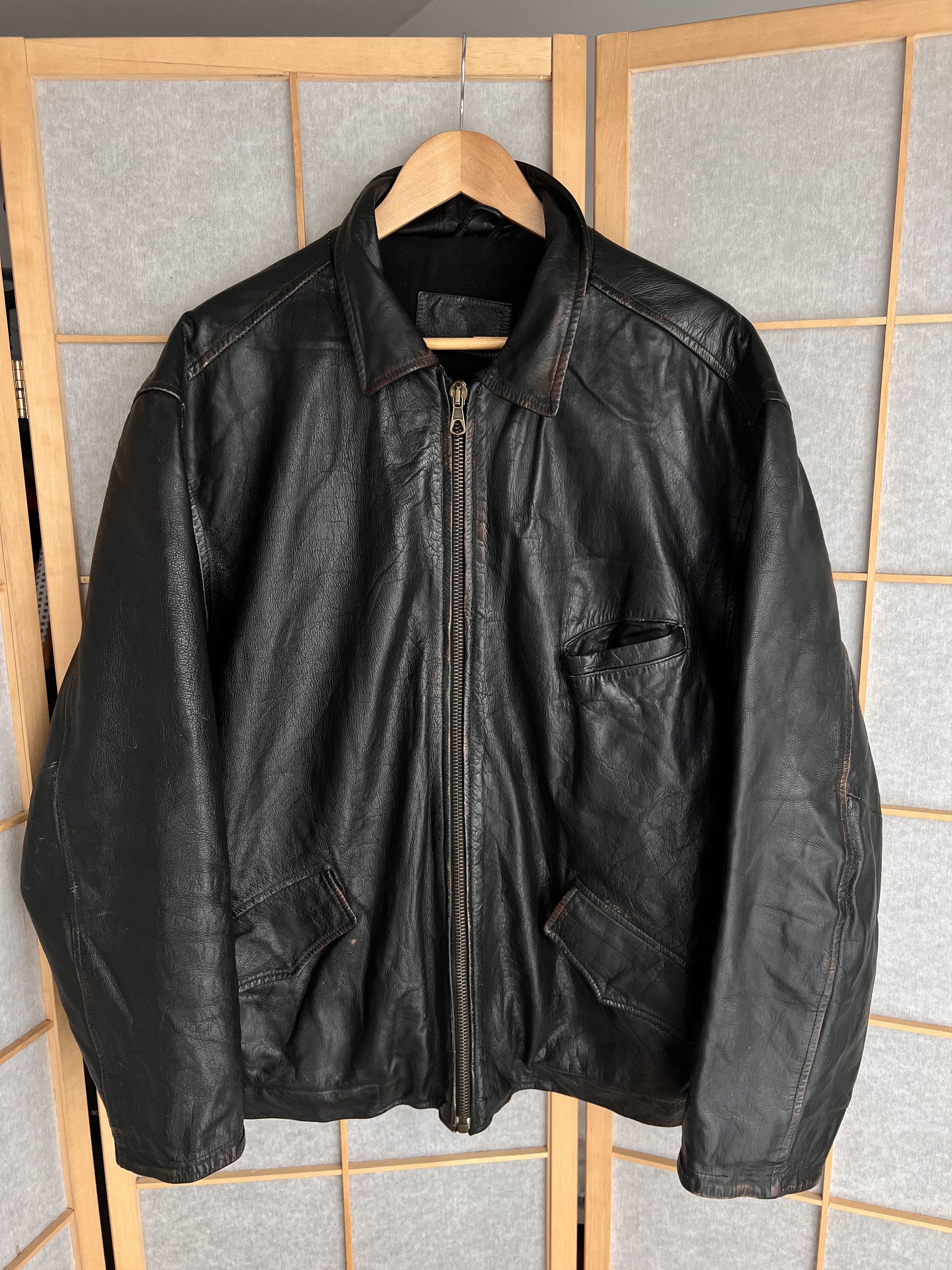 If Six Was Nine VTG Yohji Yamamoto Kanye West Style Cargo Leather Jacket LGB Size US L / EU 52-54 / 3 - 19 Thumbnail