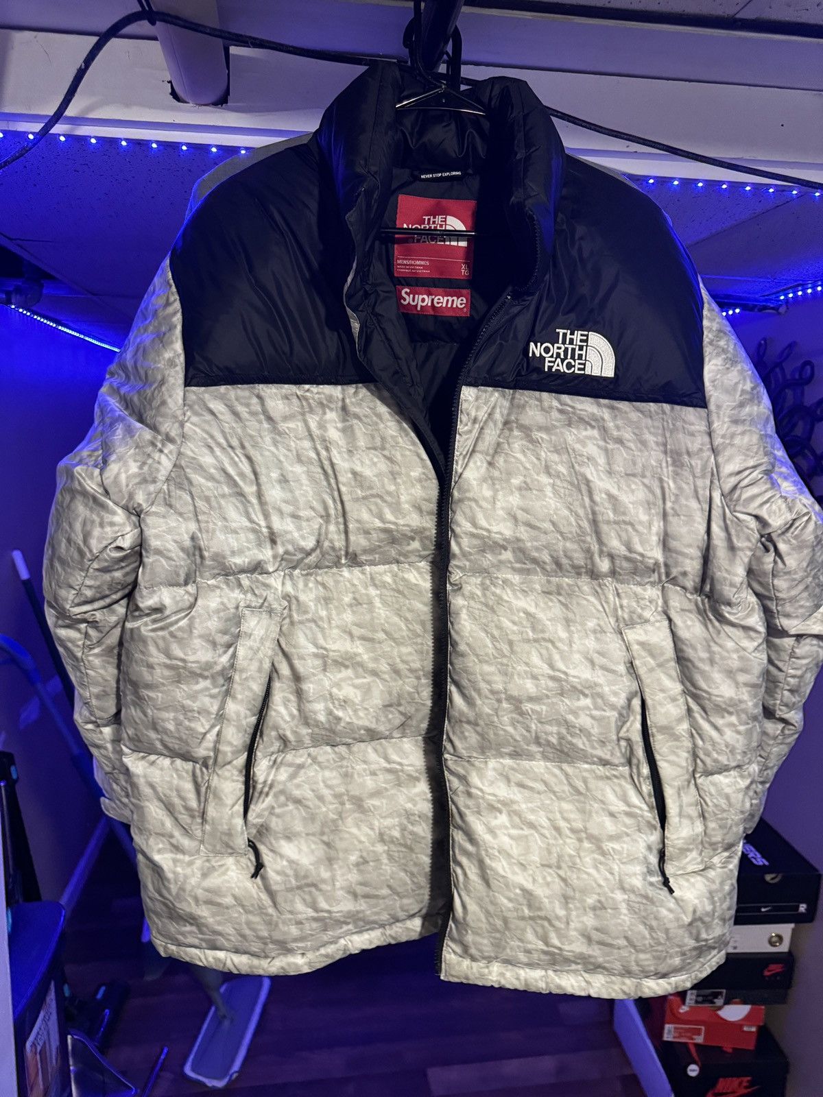 Supreme × The North Face The north face Nuptse paper print