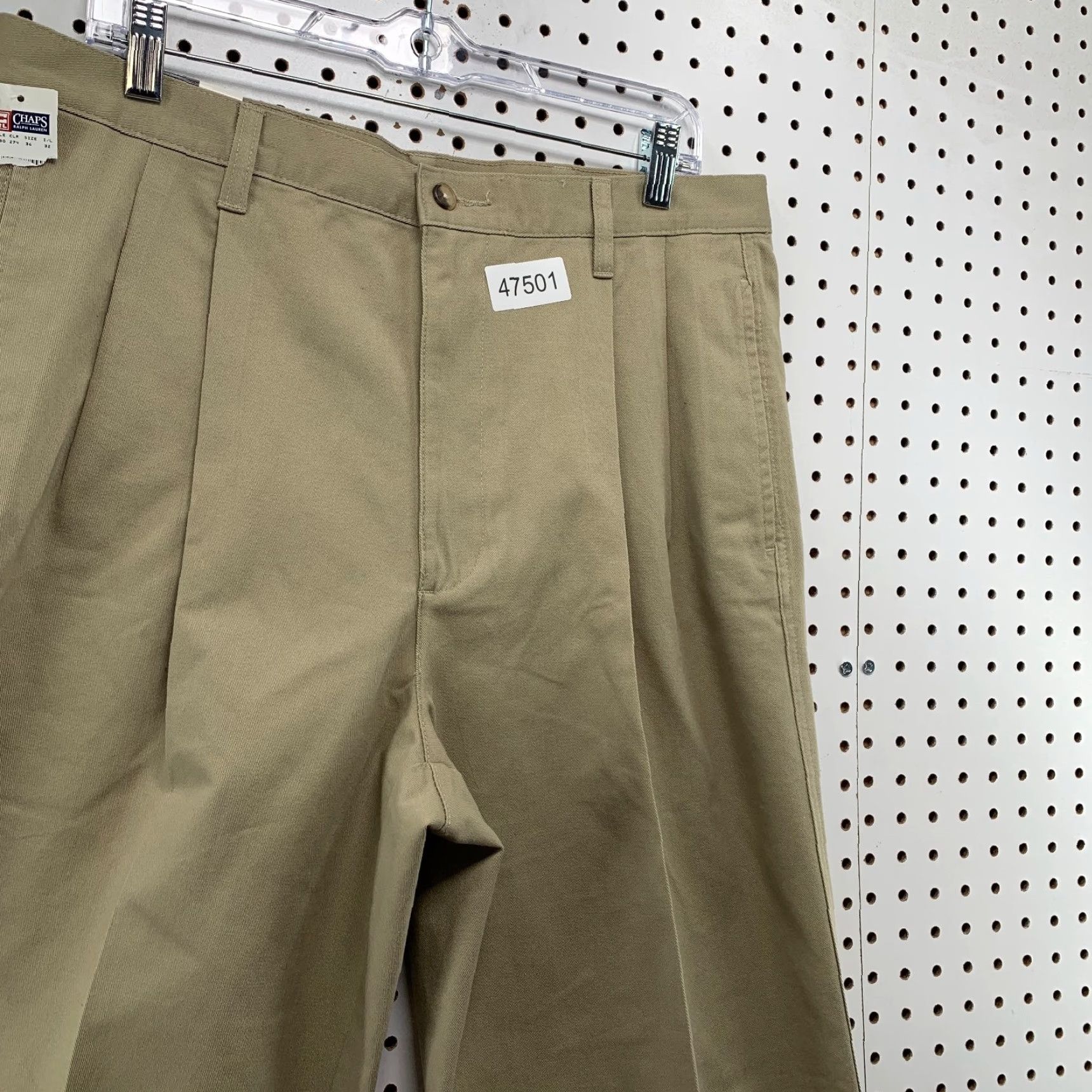 Ralph Lauren VINTAGE Ralph Lauren Chaps Khaki Pleated Pants Mens 36X32 90s School Work Preppy Chino Pants Mens Beige 90s Preppy Ralph Lauren Size US 36 / EU 52 - 7 Thumbnail