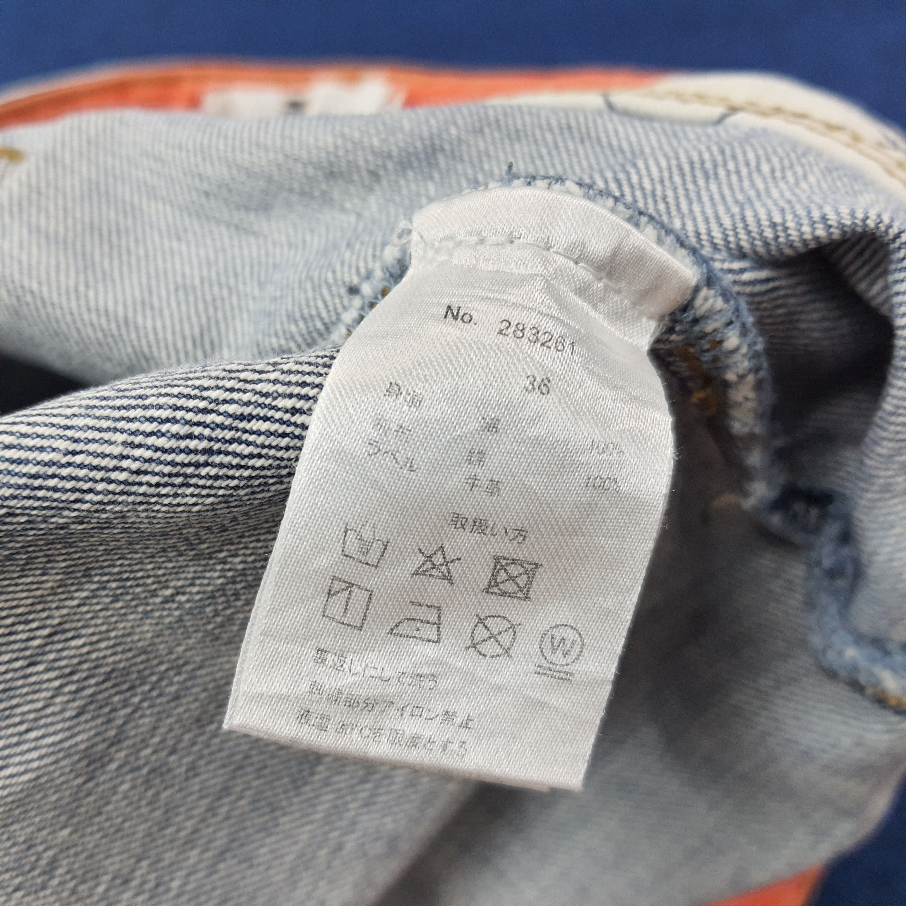 Japanese Brand Vintage Karakuri Tamashii (絡繰魂) Embroidery Jeans C252N29 Size US 33 - 8 Thumbnail