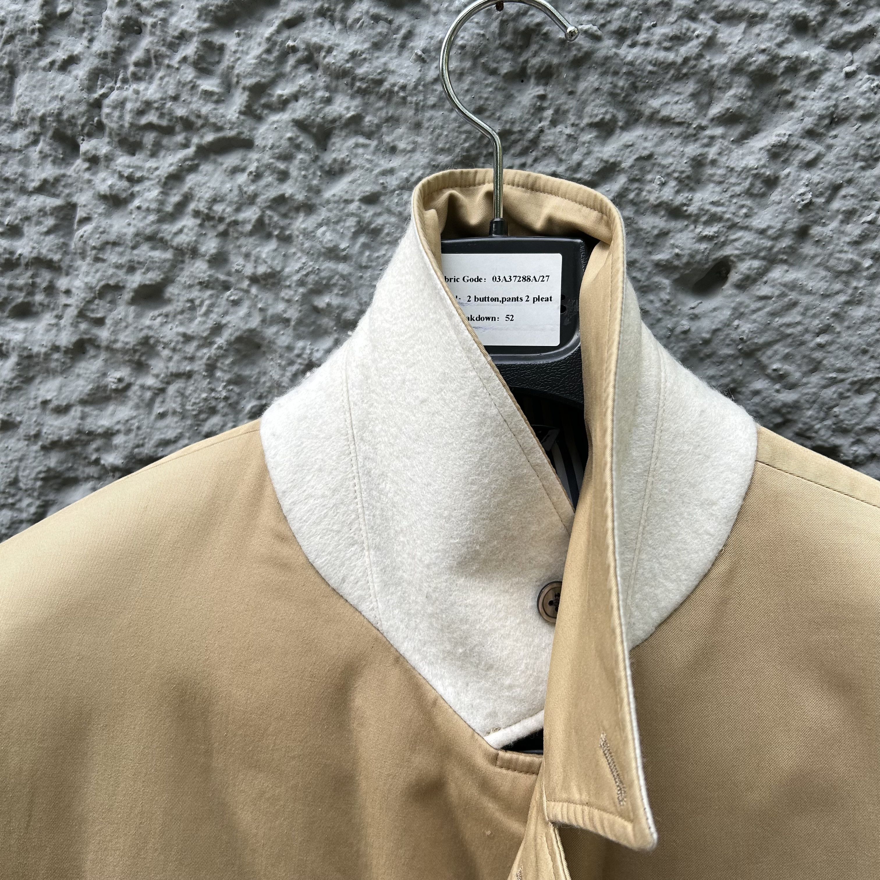 Thom Browne Thom Browne Beige Single-Breasted Bal Coat Overcoat Jacket Size US L / EU 52-54 / 3 - 6 Thumbnail