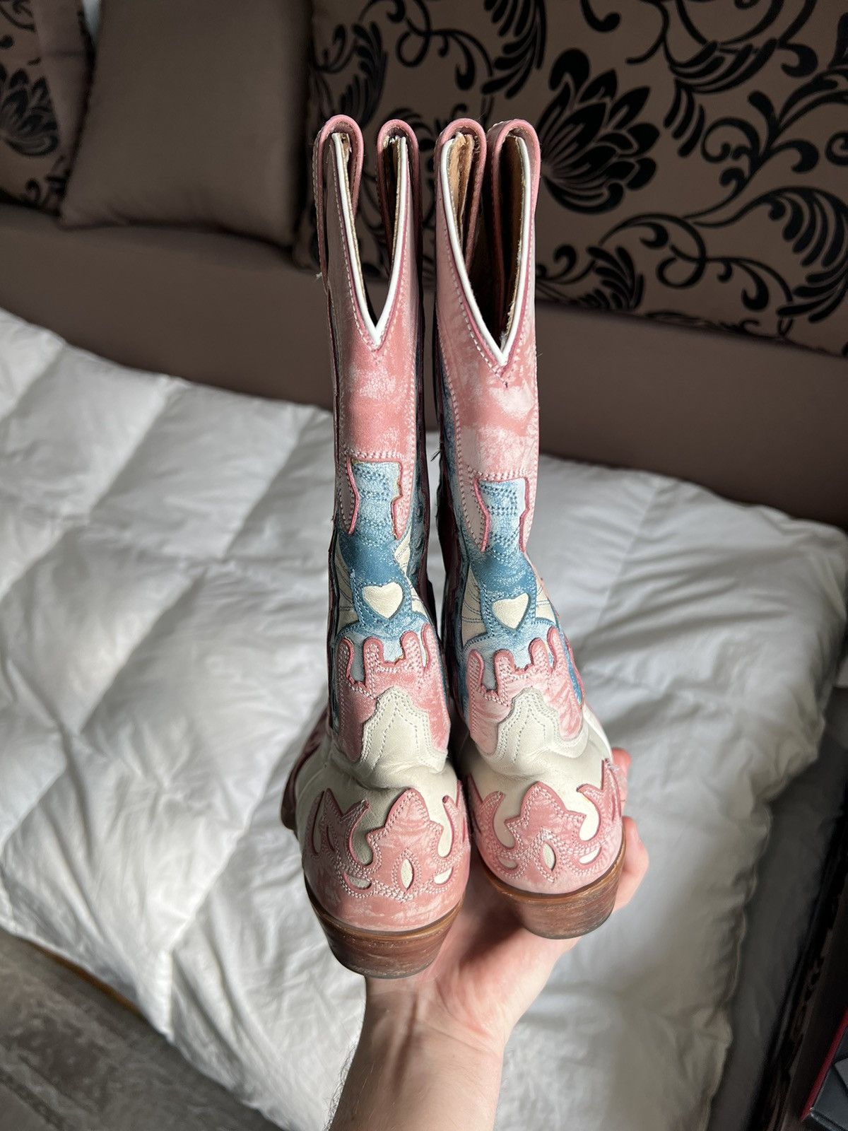 Cowboy Equipment × Vintage Vintage Western Cowboy Leather Buffalo Boots y2k Size US 8 / IT 38 - 5 Thumbnail