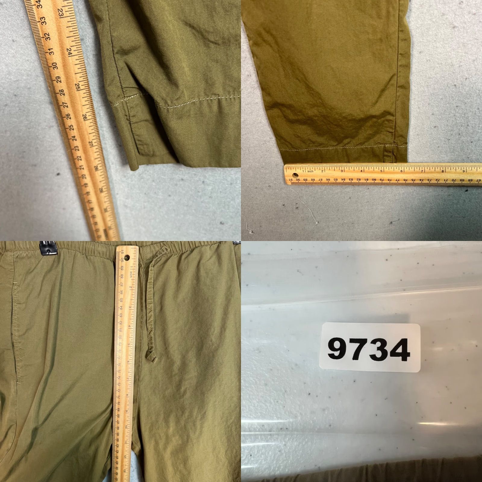 Save Khaki United Save Khaki United Mens Jogger Pants XS Olive Green Drawstring Tapered Inseam 29in Adult Regular Green Activewear Mens Size US 27 - 8 Thumbnail