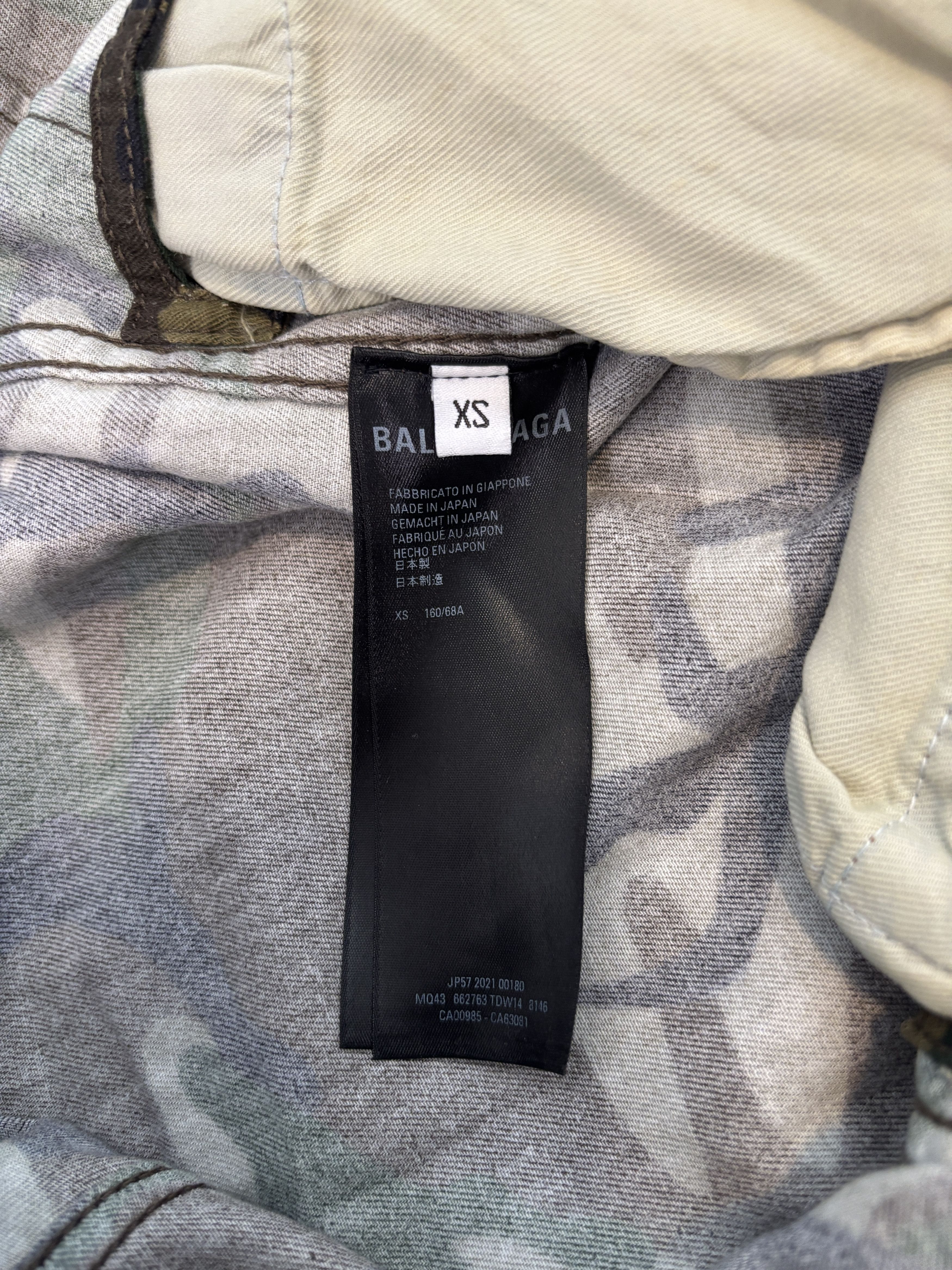 Balenciaga FW21 SLASHED 2 LAYER CAMO CARGO DENIM Size US 28 / EU 44 - 3 Thumbnail