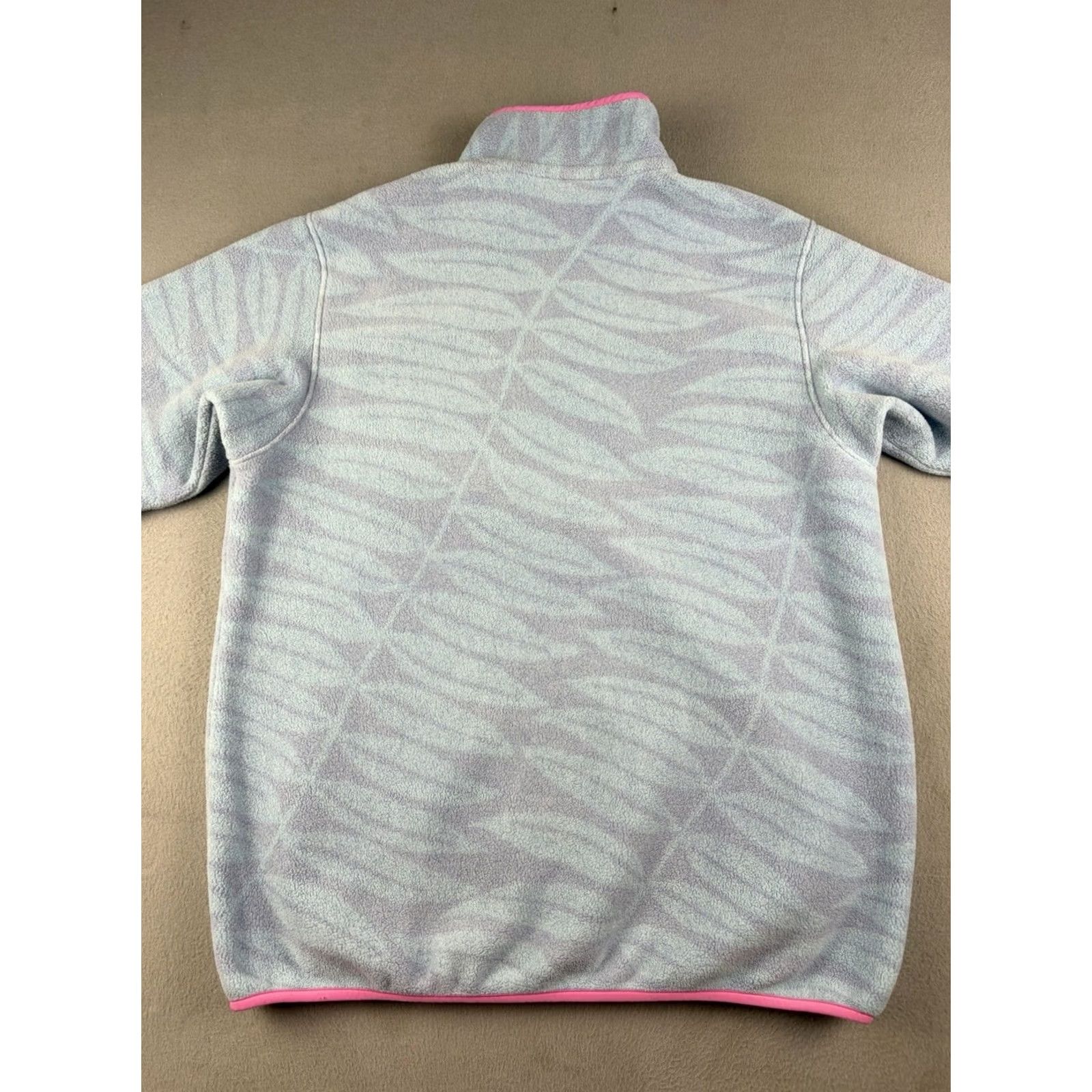 Patagonia Patagonia Synchilla Fleece T Snap Pullover Women's Large Eucalyptus Fronds Vela Blue 90s Lightweight Mock Neck Button Logo Pullover Sweater Size L / US 10 / IT 46 - 4 Thumbnail
