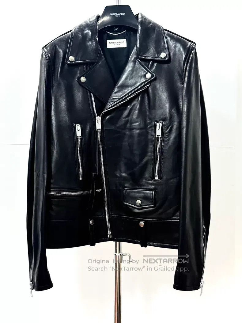 Saint Laurent Paris Saint Laurent Paris Lamb Leather Biker Leather Jacket i Size US M / EU 48-50 / 2 - 2 Thumbnail
