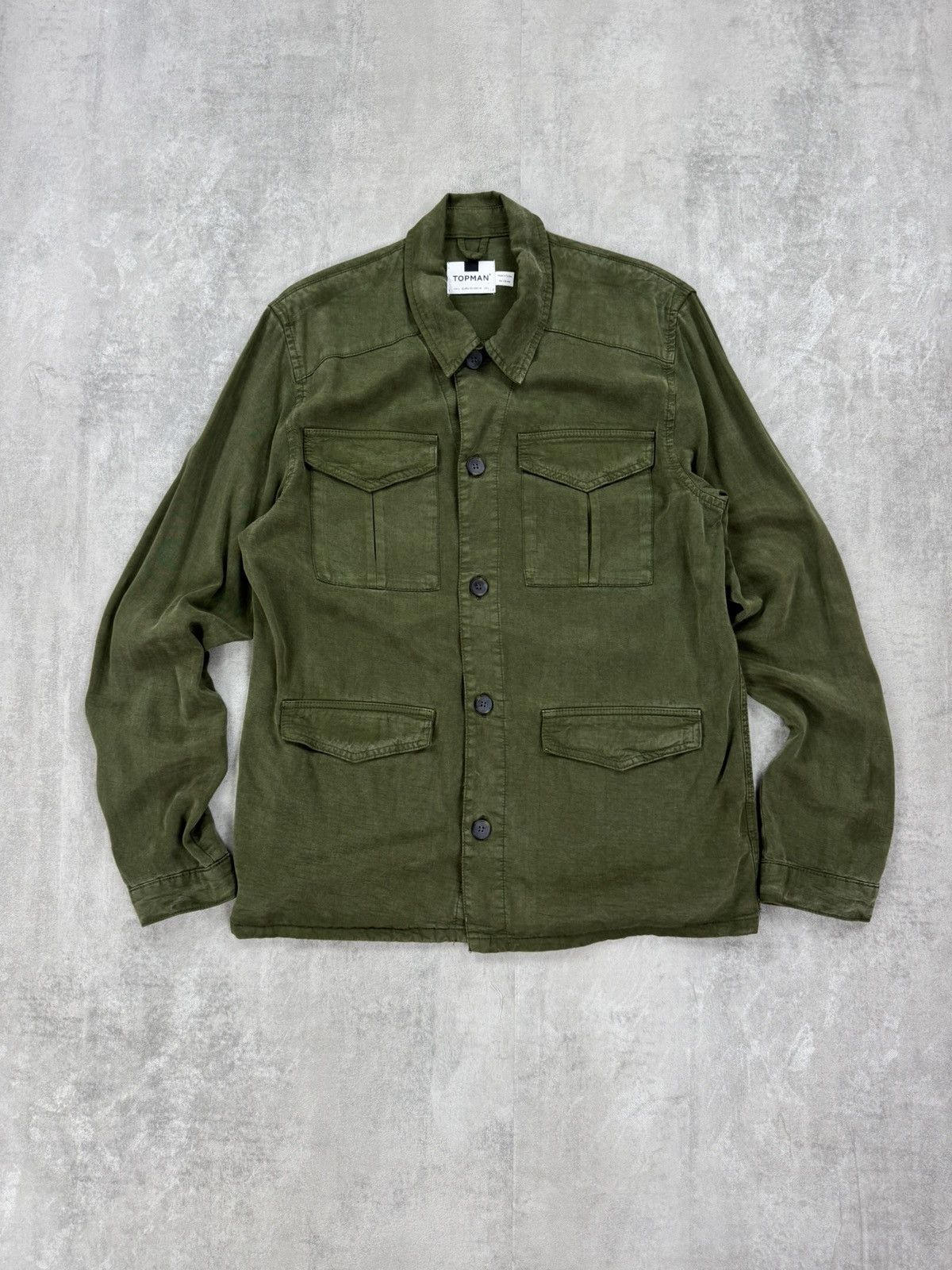 Other TOPMAN Military shirt Lyocell Mens size Large Size US L / EU 52-54 / 3 - 1 Thumbnail
