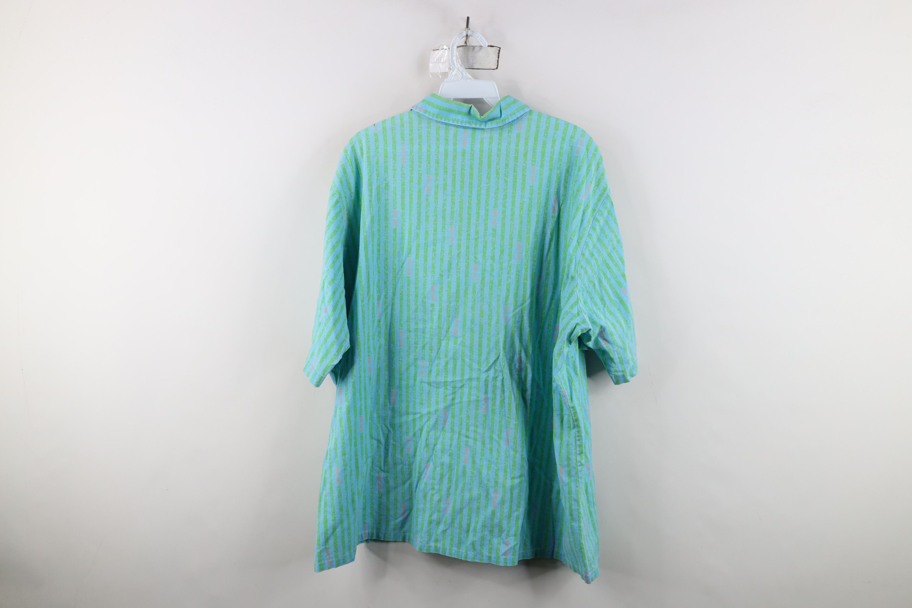 Vintage Vintage 80s 90s Surf Gear Striped Surfing Button Shirt USA Size US XL / EU 56 / 4 - 12 Thumbnail