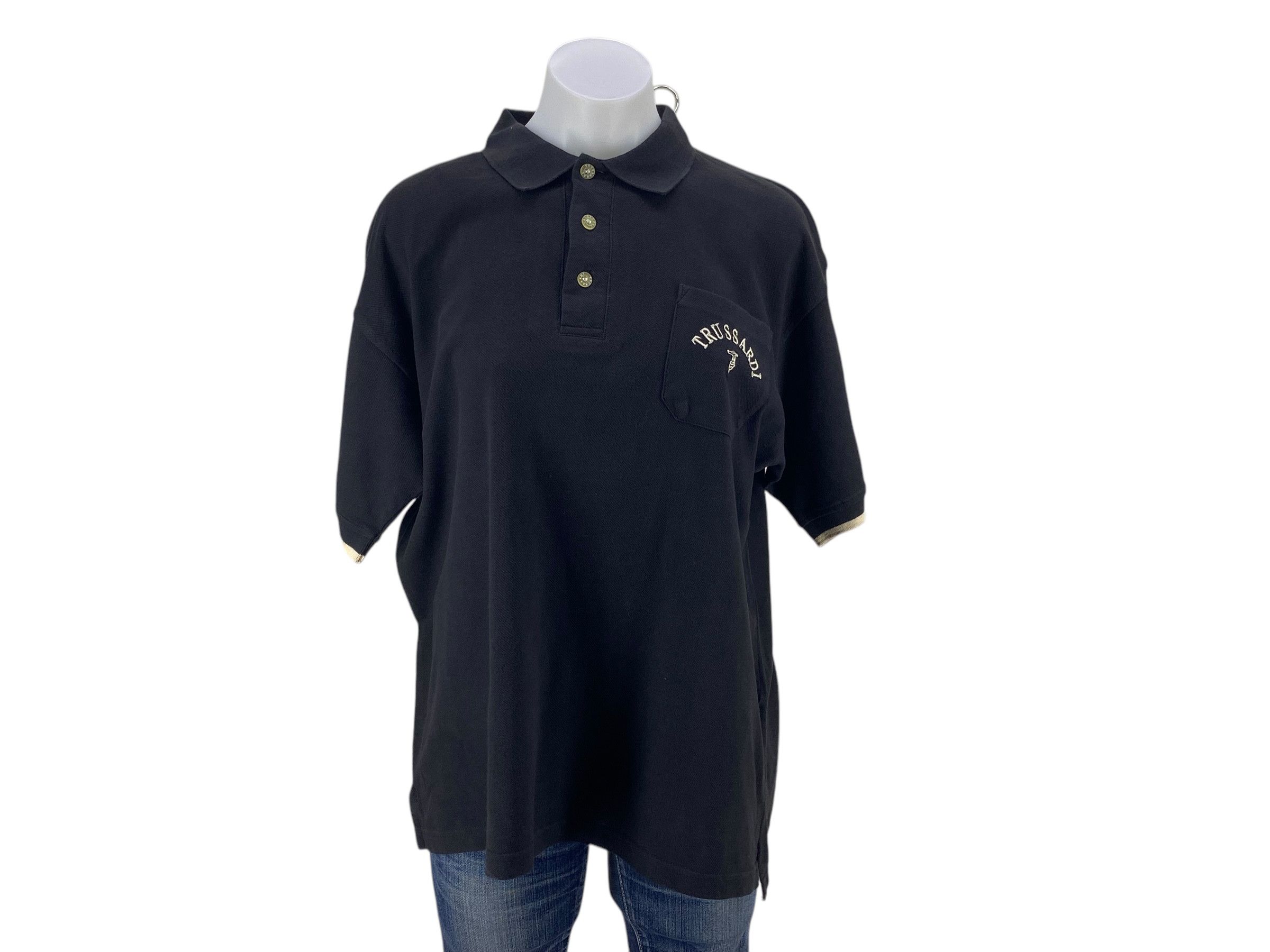 Vintage Trussardi Polo Shirt Designer T-shirt Size US S / EU 44-46 / 1 - 1 Thumbnail