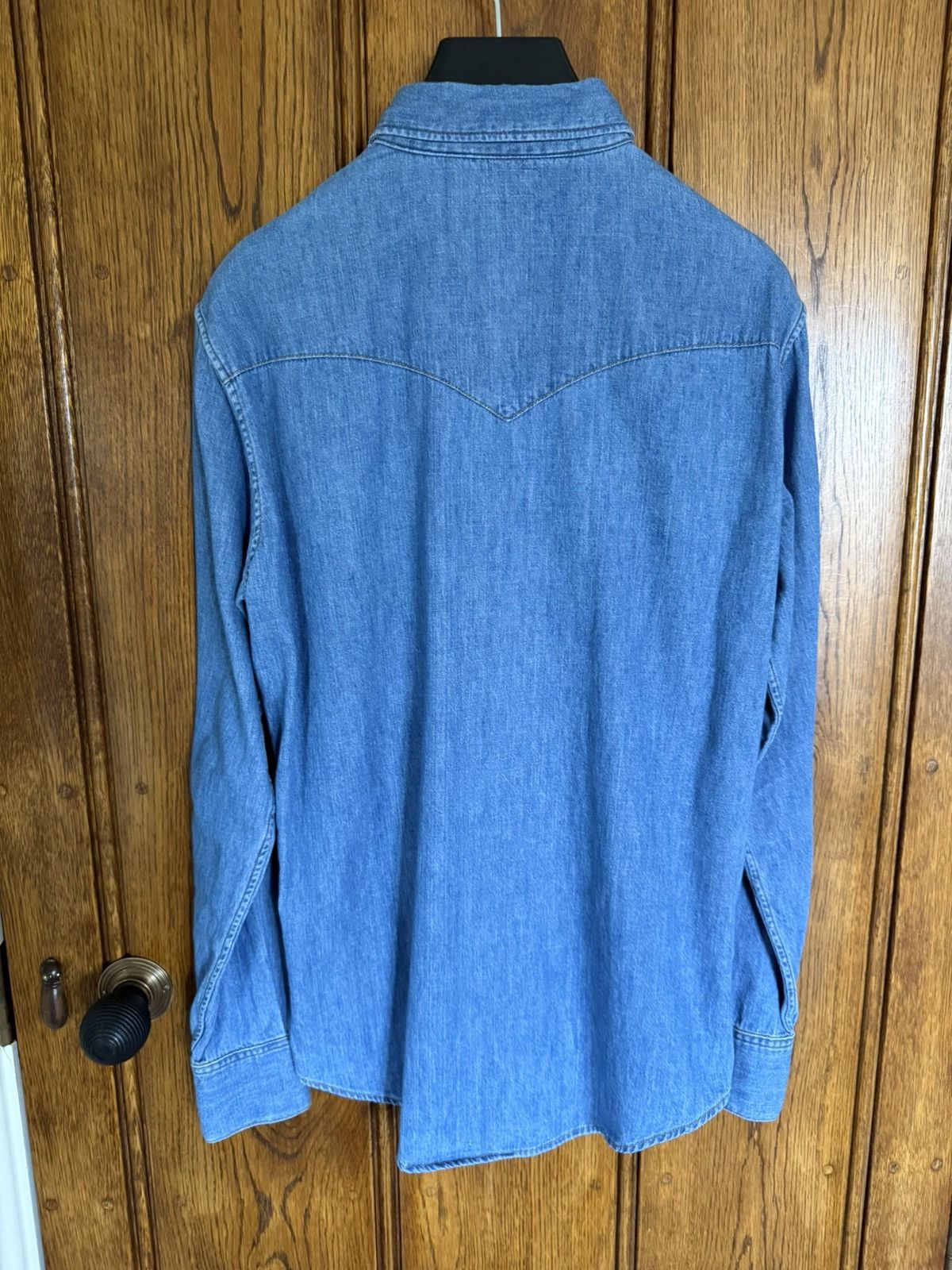 Celine FW20 Celine denim western shirt Hedi Slimane M grail union Size US M / EU 48-50 / 2 - 17 Thumbnail
