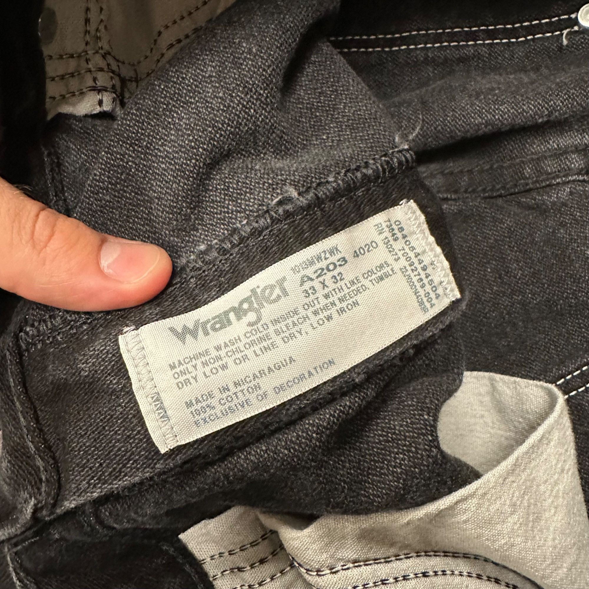 Vintage × Wrangler Vintage 80s/90s Black Wrangler Denim Jean Pants Size US 33 - 5 Thumbnail