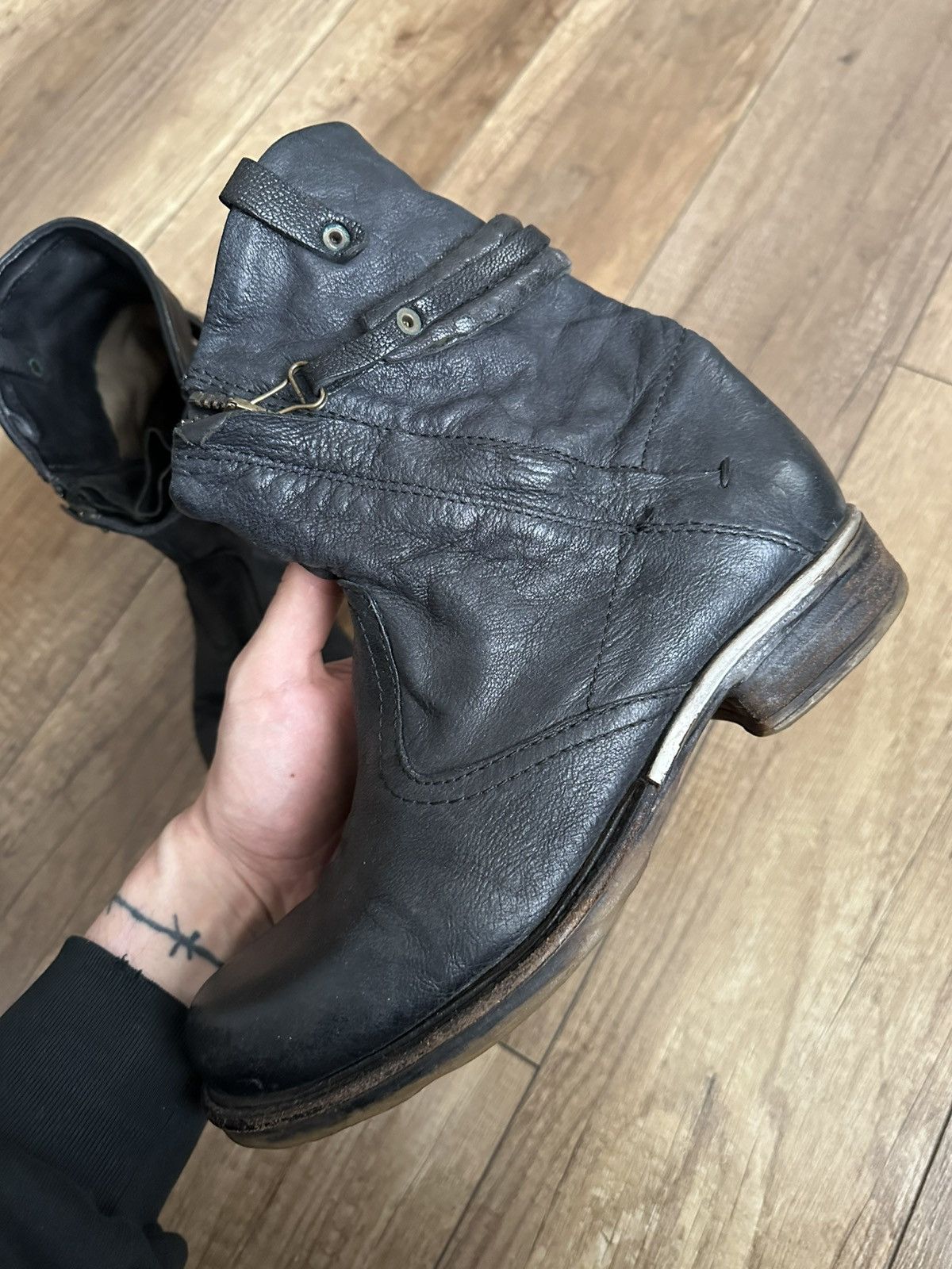 A.S.98 AS 98 Airstep Vintage Leather High Top Boots Shoes Size US 5.5 / EU 38 - 9 Thumbnail