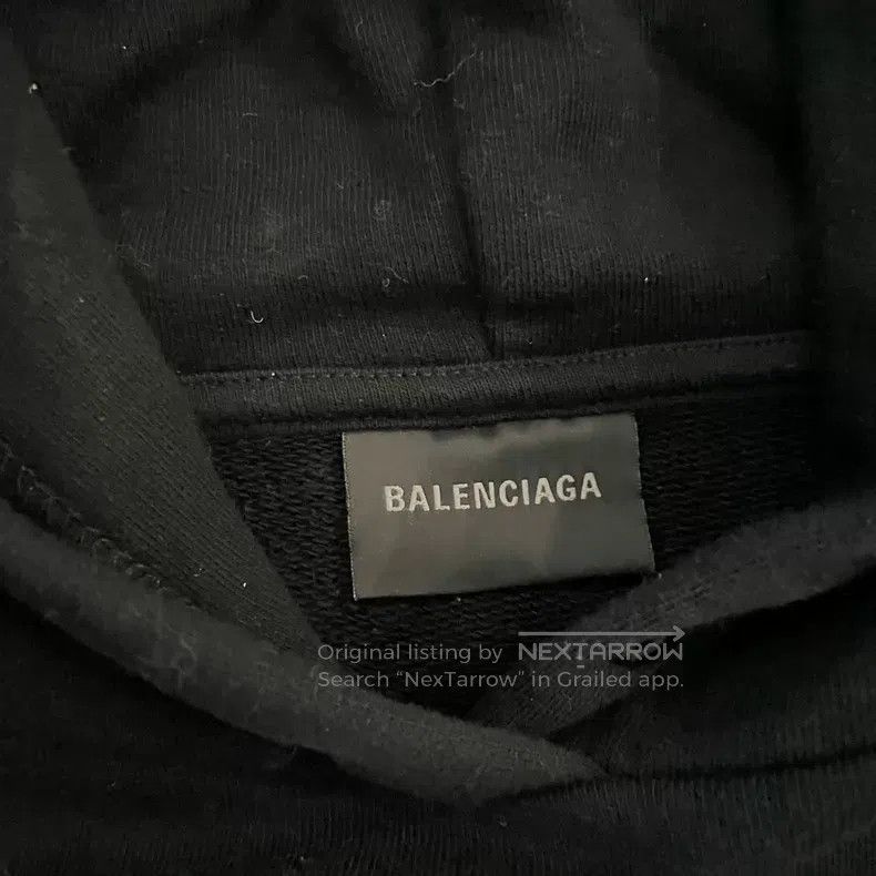 Balenciaga Balenciaga Black front and back graffiti logo hooded sweat Size US XS / EU 42 / 0 - 3 Thumbnail