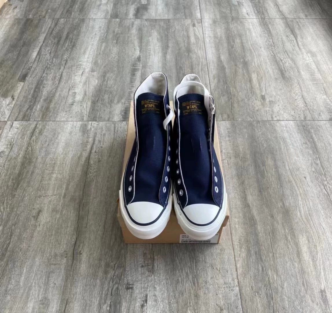 Wtaps WTAPS CANVAS SNE 02 hi-top canvas navy sneaker US9 new Size US 9 / EU 42 - 1 Thumbnail