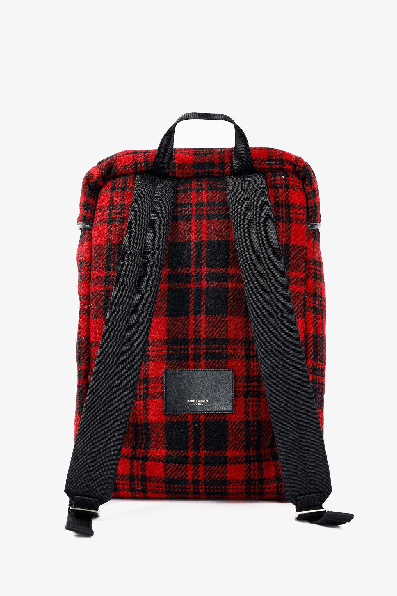 Saint Laurent Paris Saint Laurent AW/14 Tartan Wool YSL Hunting Rucksack Size ONE SIZE - 4 Thumbnail