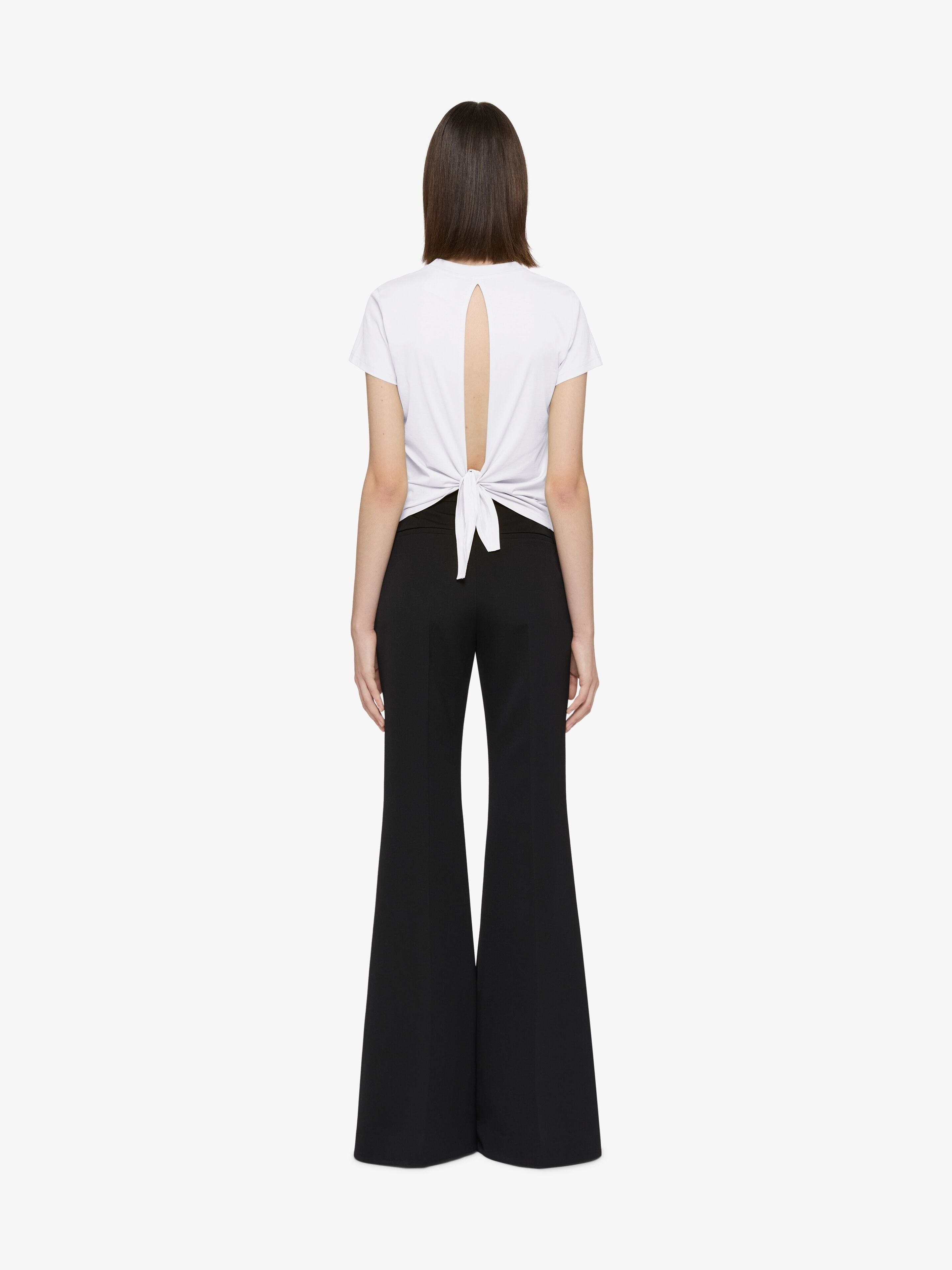 Givenchy o1w1db10326 Back Bow T-Shirt in White Size XS / US 0-2 / IT 36-38 - 3 Thumbnail