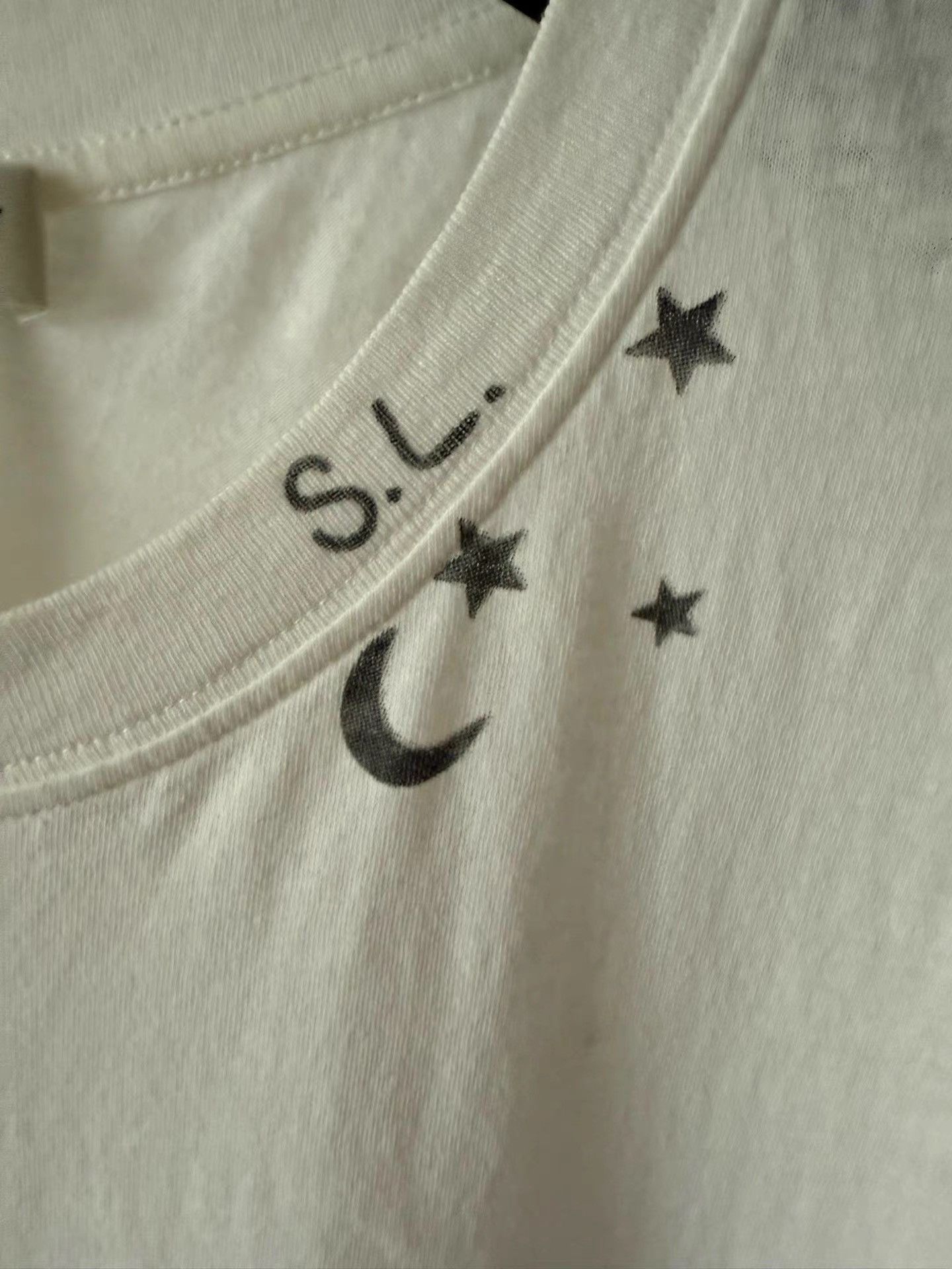 Saint Laurent Paris Saint Laurent star and moon T-shirt K33 Size US M / EU 48-50 / 2 - 3 Thumbnail