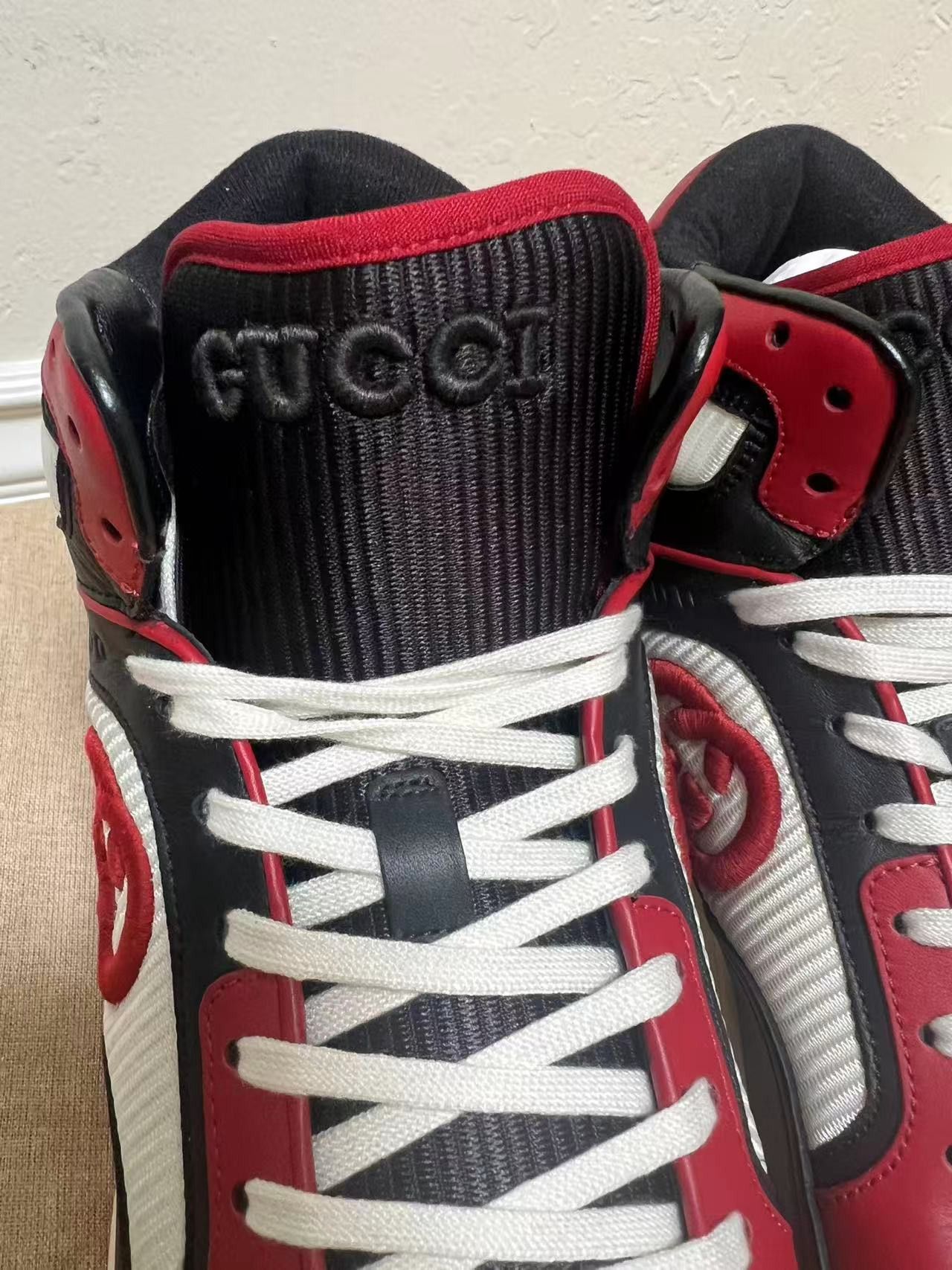 Gucci men Gucci MAC80 High Black White Red Size US 10.5 / EU 43-44 - 7 Thumbnail