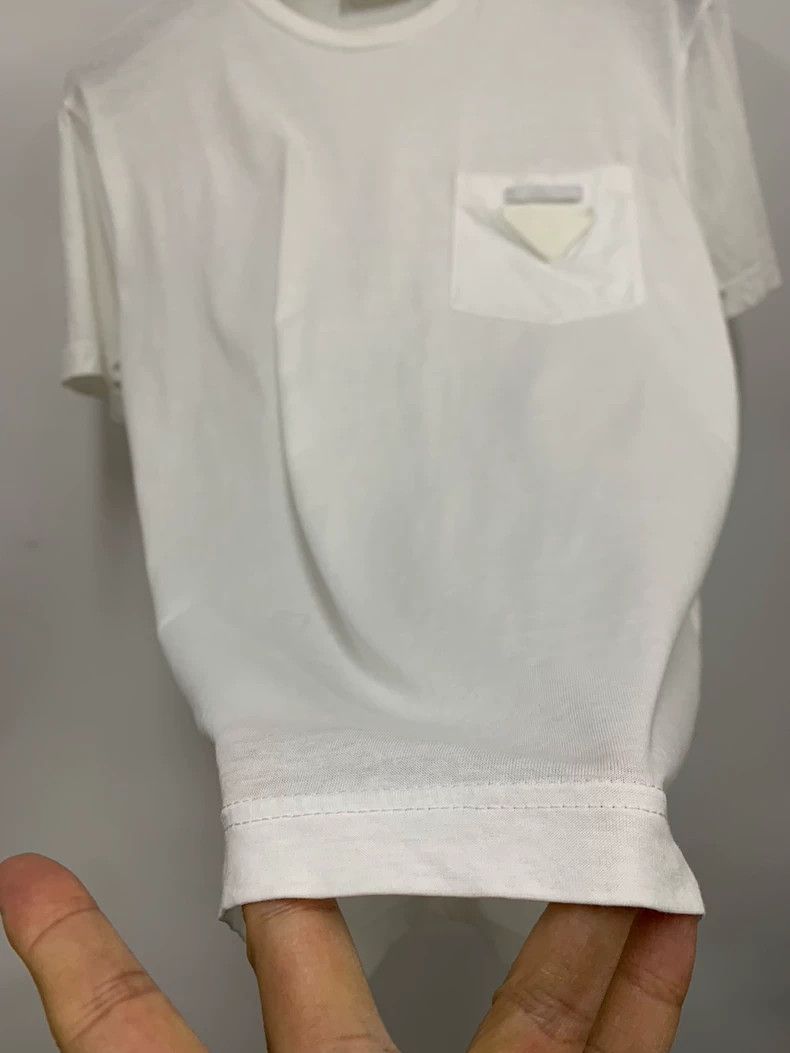 Prada Prada Basic triangle round-neck short-sleeved T-shirt 2502- Size US XL / EU 56 / 4 - 5 Thumbnail