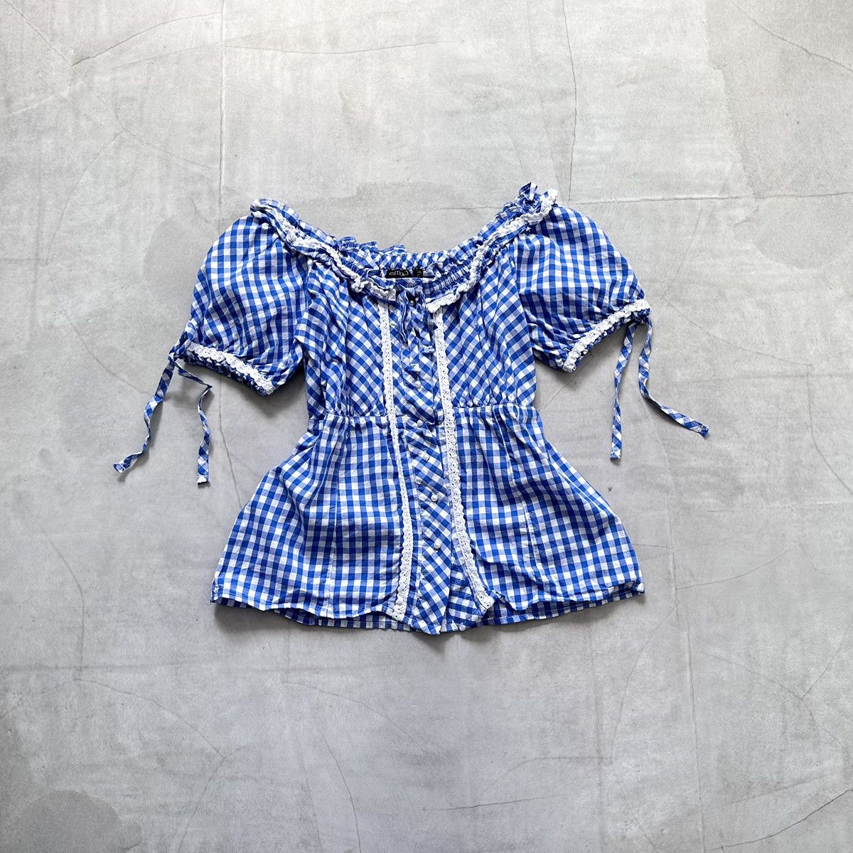 Hysteric Glamour Cute Office Siren Sarah Pacini Vibe Checkered Shirt Y2K Size S / US 4 / IT 40 - 1 Thumbnail
