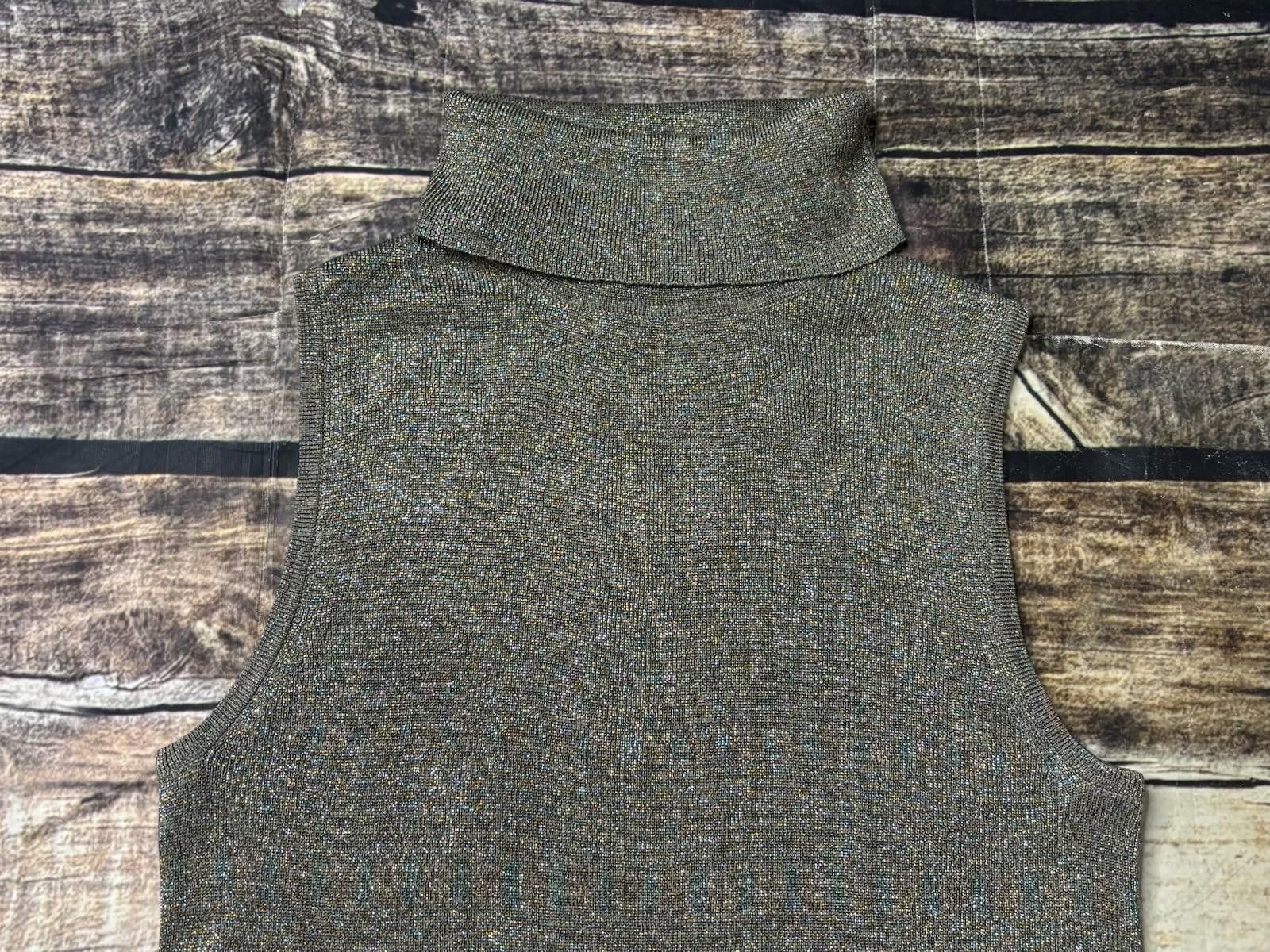 Joseph Abboud VTG Joesph A Top Women's Small Silk Confetti Metallic Size S / US 4 / IT 40 - 5 Thumbnail