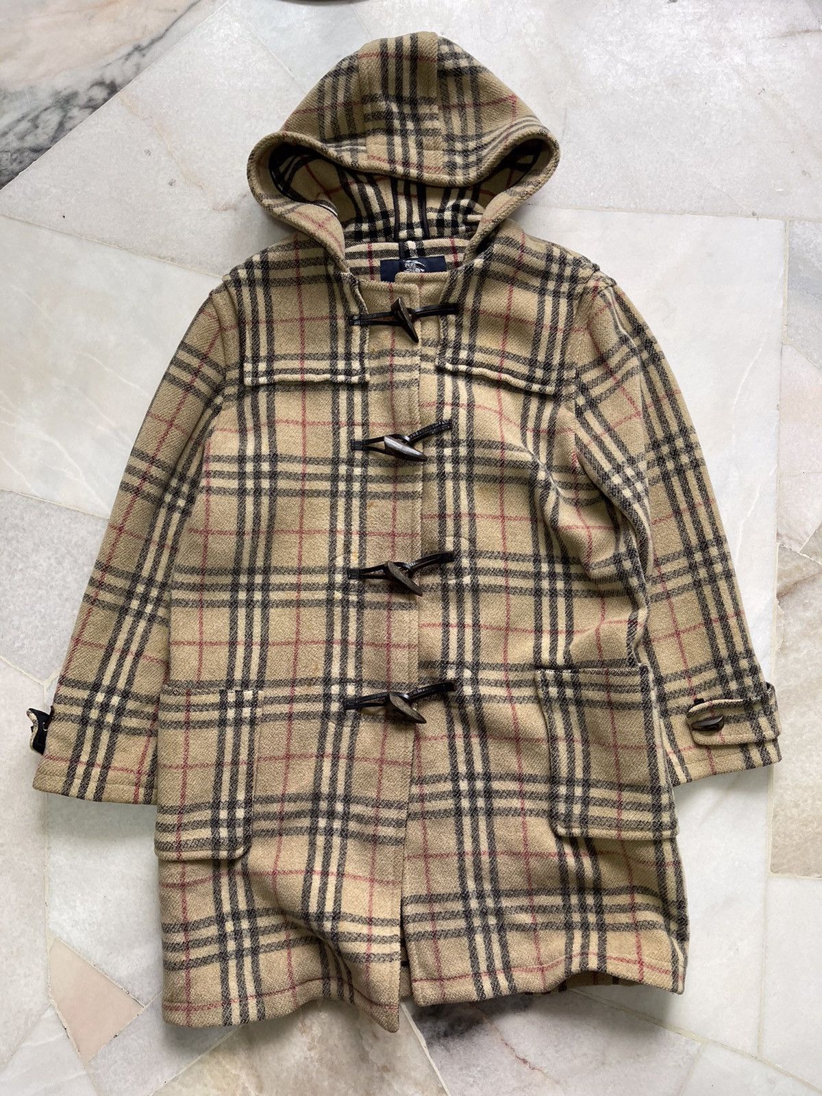 Burberry × Vintage Burberry Nova Check Duffle Coat Size US M / EU 48-50 / 2 - 16 Thumbnail