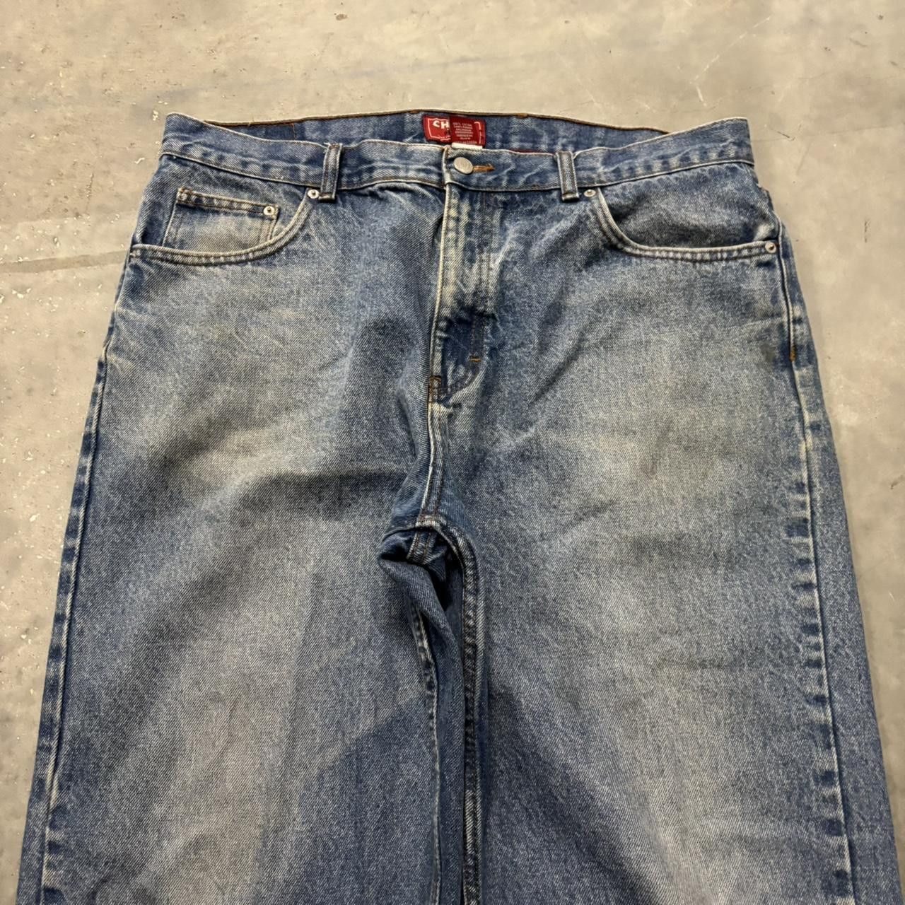 Japanese Brand × Vintage Crazy Vintage Y2K/2000s Baggy Medium Wash Skater Style Denim Jeans! Size US 38 / EU 54 - 5 Thumbnail