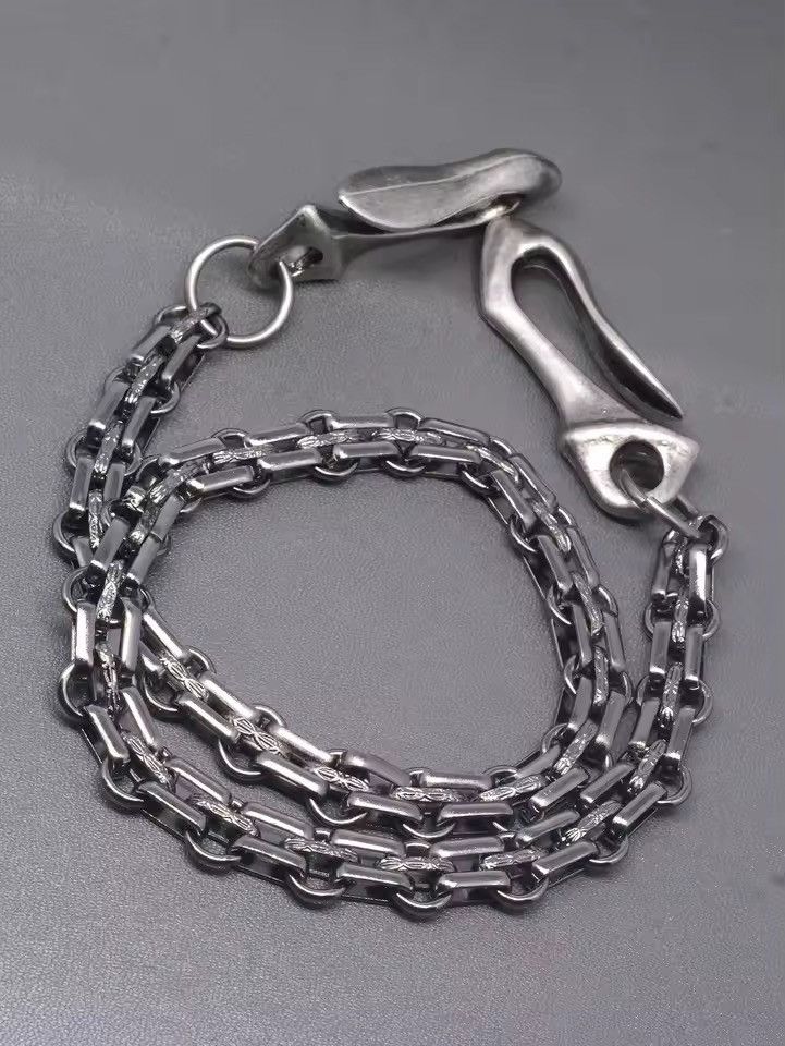 Vintage Gunmetal black trousers biker Wallet Chain Size ONE SIZE - 3 Thumbnail