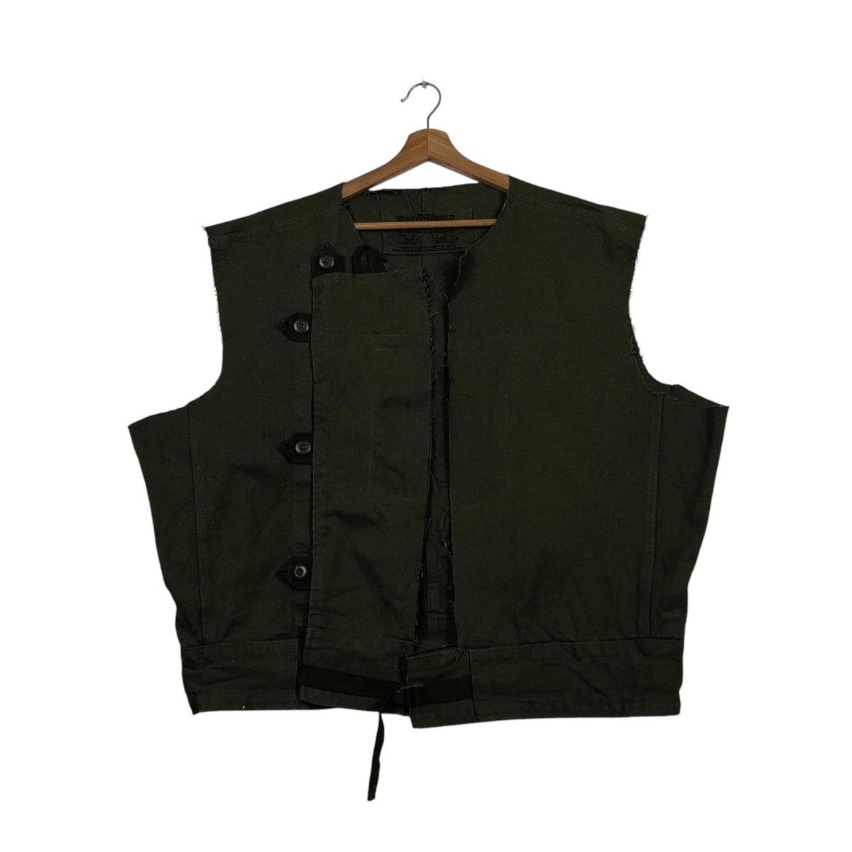 Japanese Brand CRAFTSMANSHIP Biker Tactical Asym Field Vest Olive Utility Size US M / EU 48-50 / 2 - 2 Thumbnail